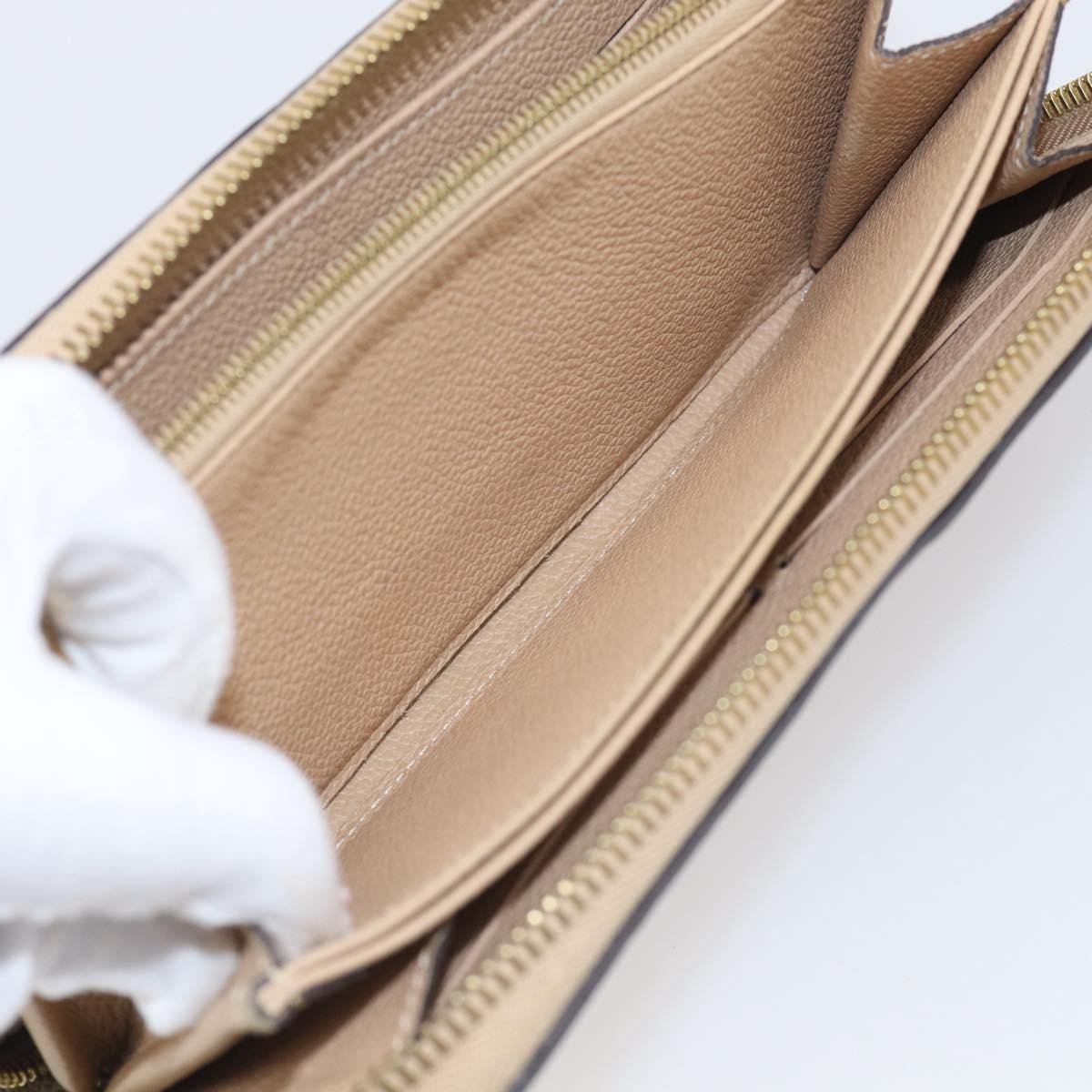 Louis Vuitton Zippy Monogram Empreinte Leather Beige Leather Wallets Accessory (Pre-Owned)