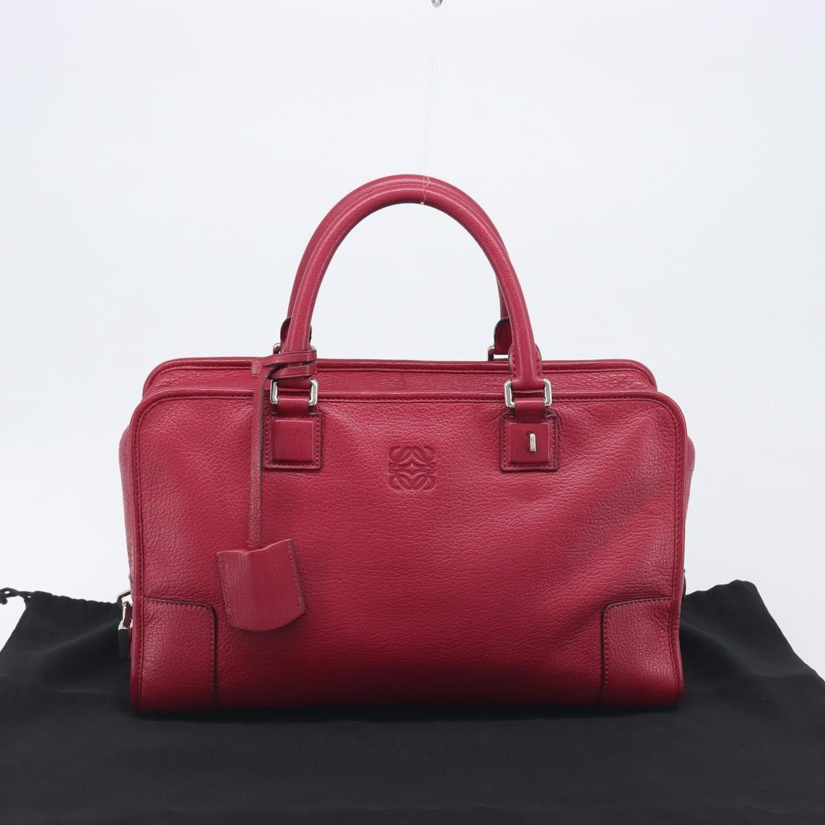Loewe Amazona Leather Red Leather Handbag (Pre-Owned)
