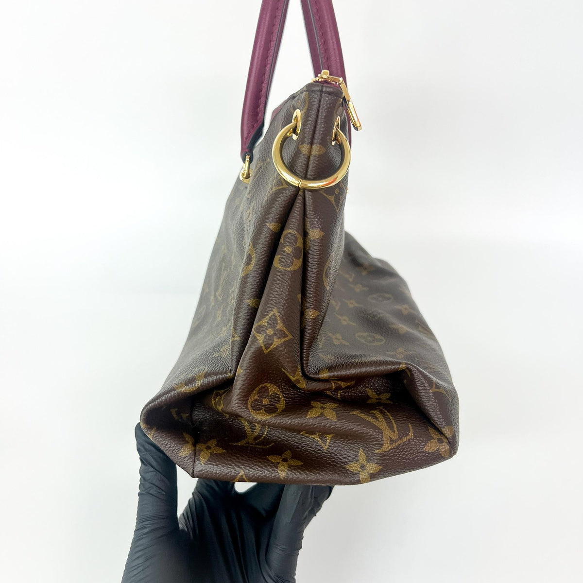 Louis Vuitton Pallas Monogram Canvas With Leather Brown Canvas Tote Bag Bag (Pre-Owned)