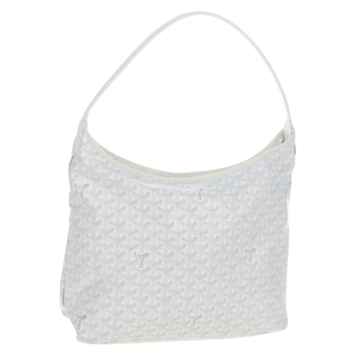 Goyard Boheme Hobo Iridescent Coated Canvas White Canvas Shoulder Bag Bag (Pre-Owned)