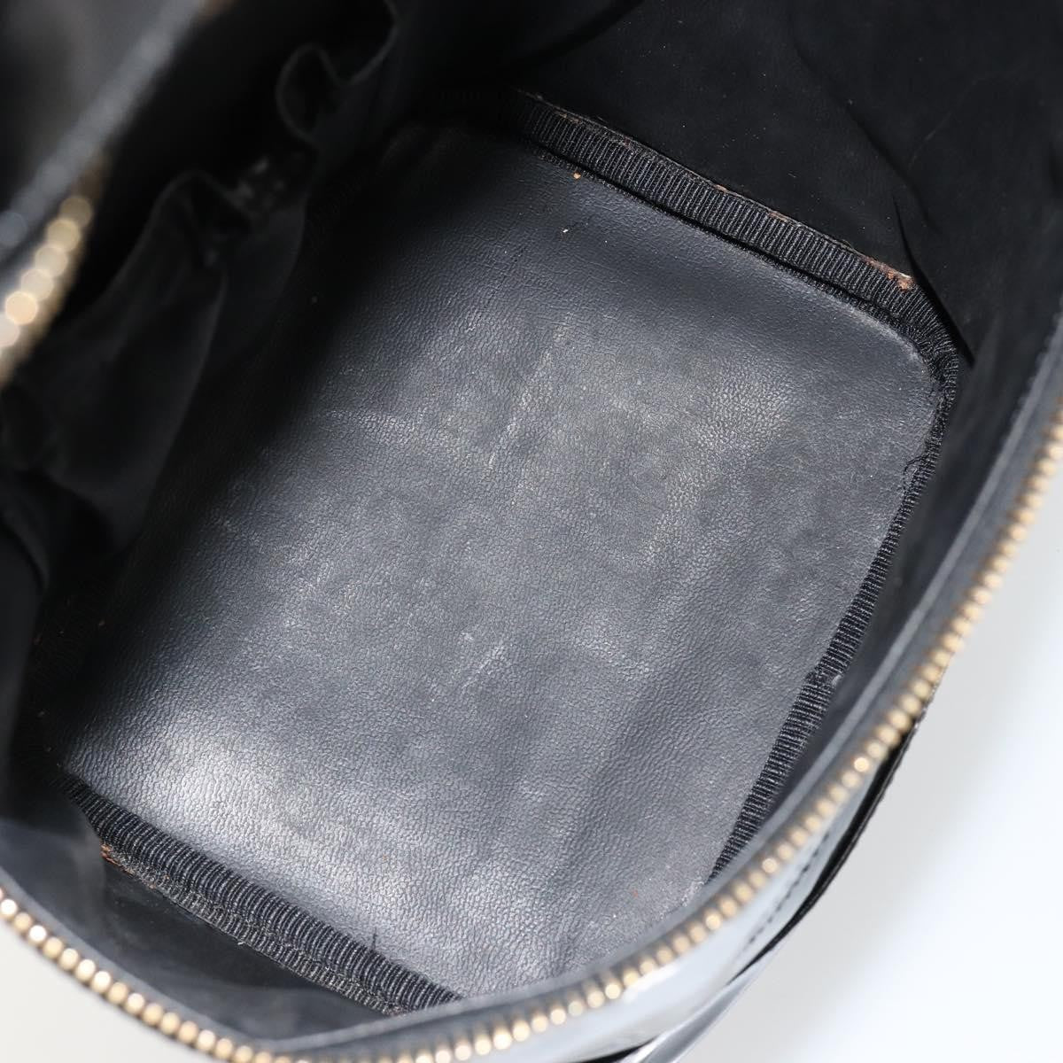 Chanel Vintage Timeless Cosmetic Case Patent Black Patent_Leather Handbag (Pre-Owned)