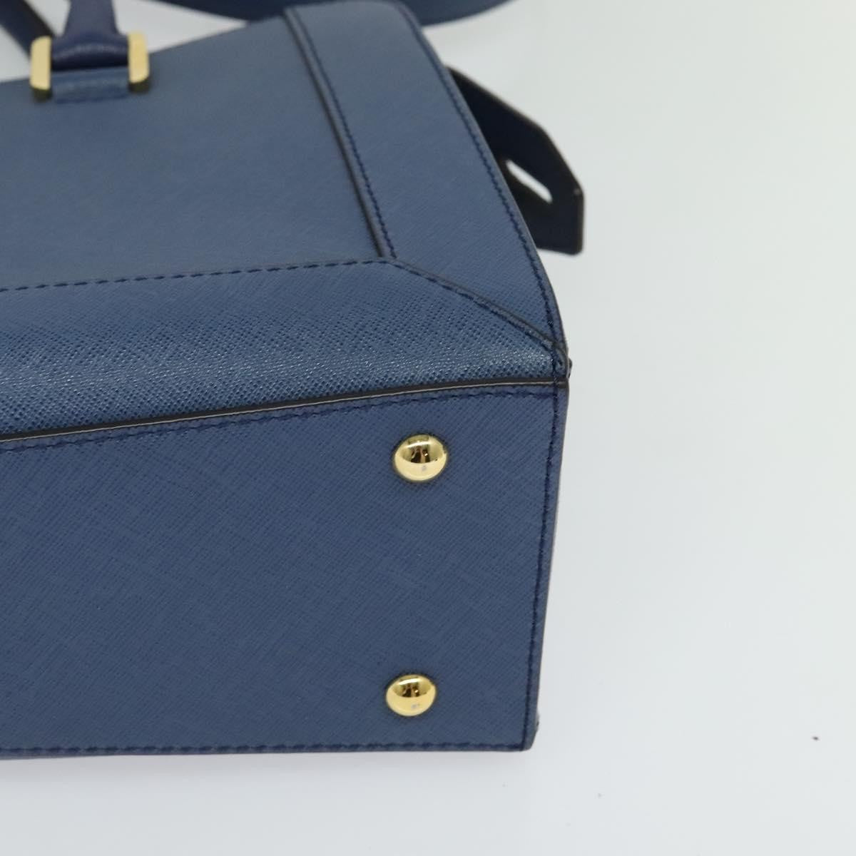 MCM Vintage Leather Blue Leather Handbag (Pre-Owned)