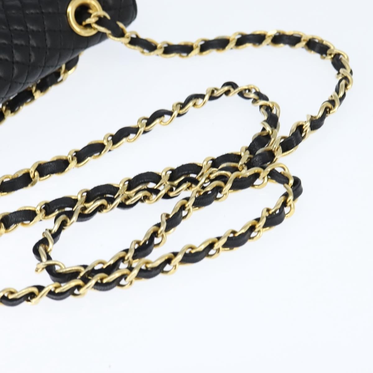 Bally Vintage Chain Quilted Leather Black Leather Shoulder Bag Bag (Pre-Owned)