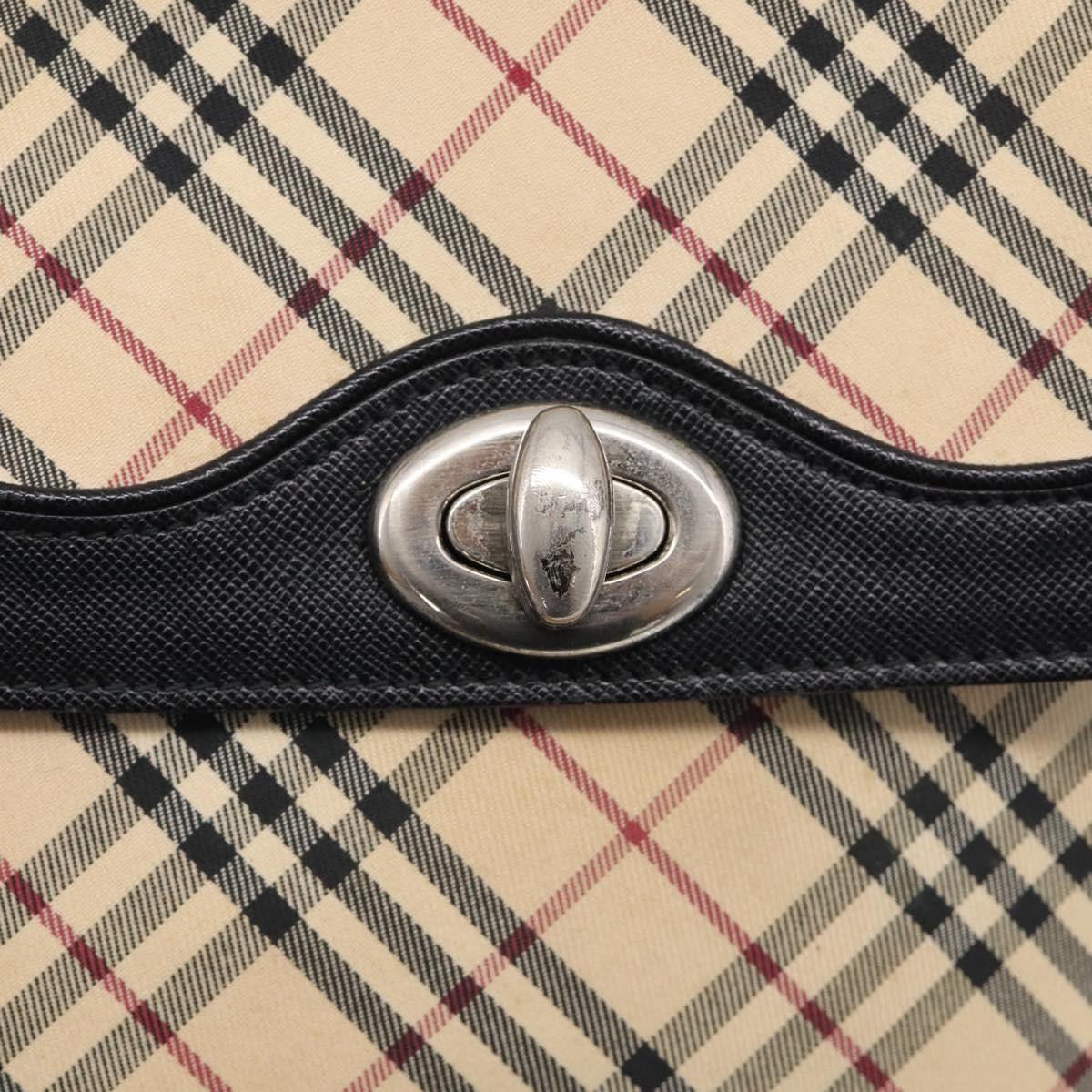 Burberry Nova Check Shoulder Bag Canvas Beige Canvas Shoulder Bag Bag (Pre-Owned)