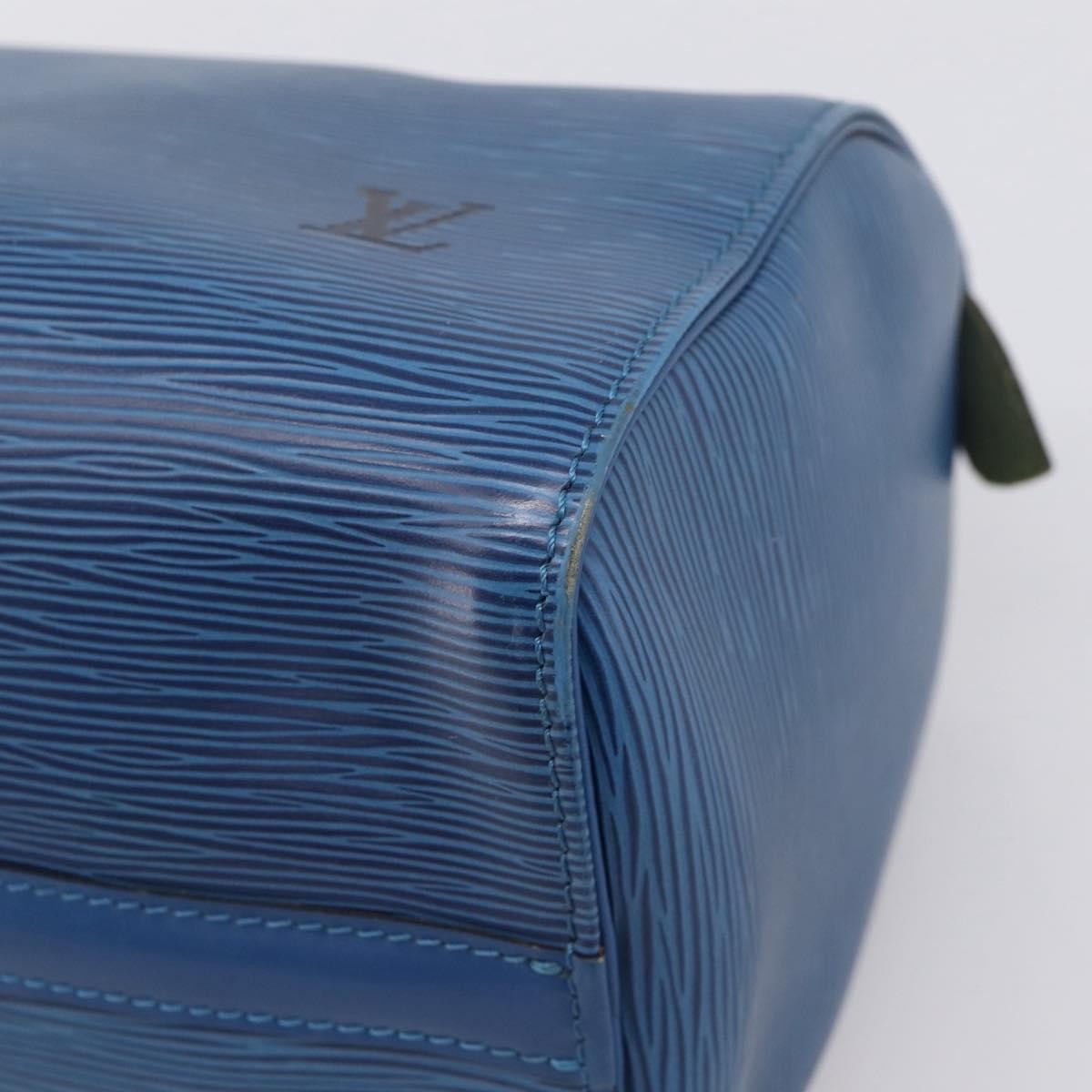 Louis Vuitton Speedy Epi Leather Blue Leather Handbag (Pre-Owned)