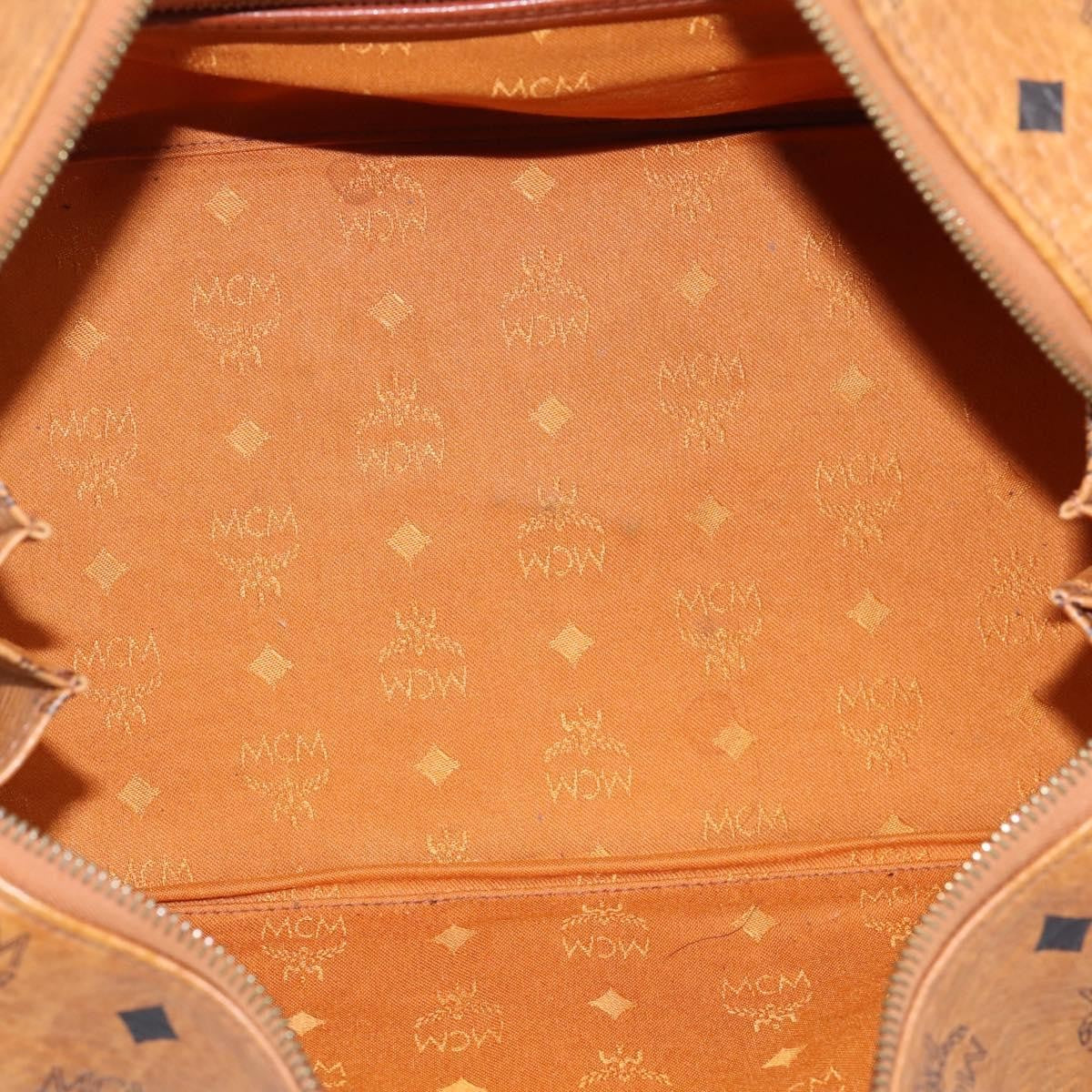 MCM Vicetos Leather Brown Leather Travel Bag Bag (Pre-Owned)