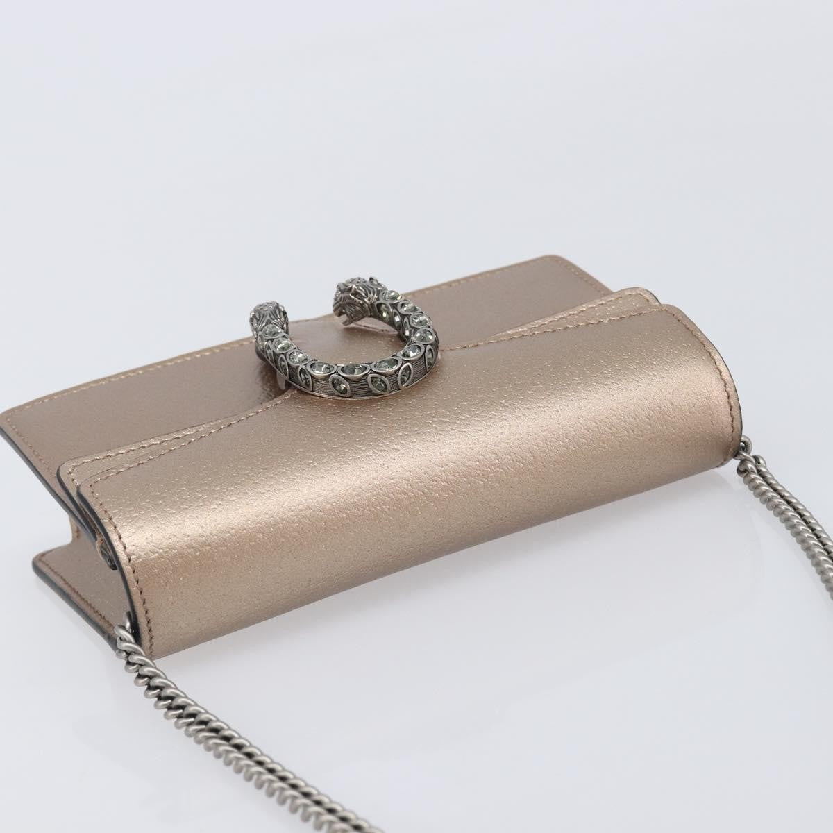 Gucci Dionysus Leather Gold Leather Handbag (Pre-Owned)