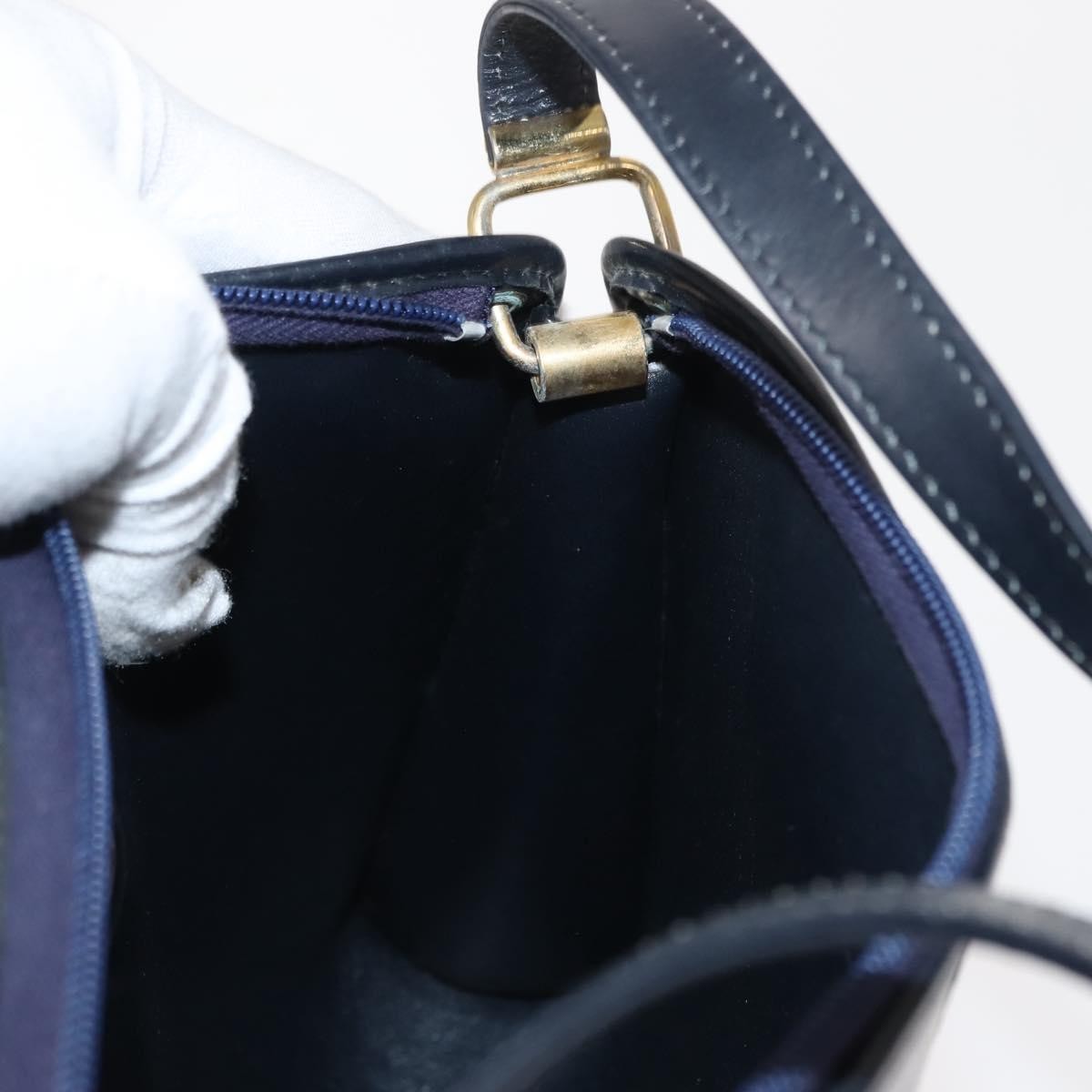 Christian Dior Vintage Cd Trotter Canvas Navy Canvas Shoulder Bag Bag (Pre-Owned)