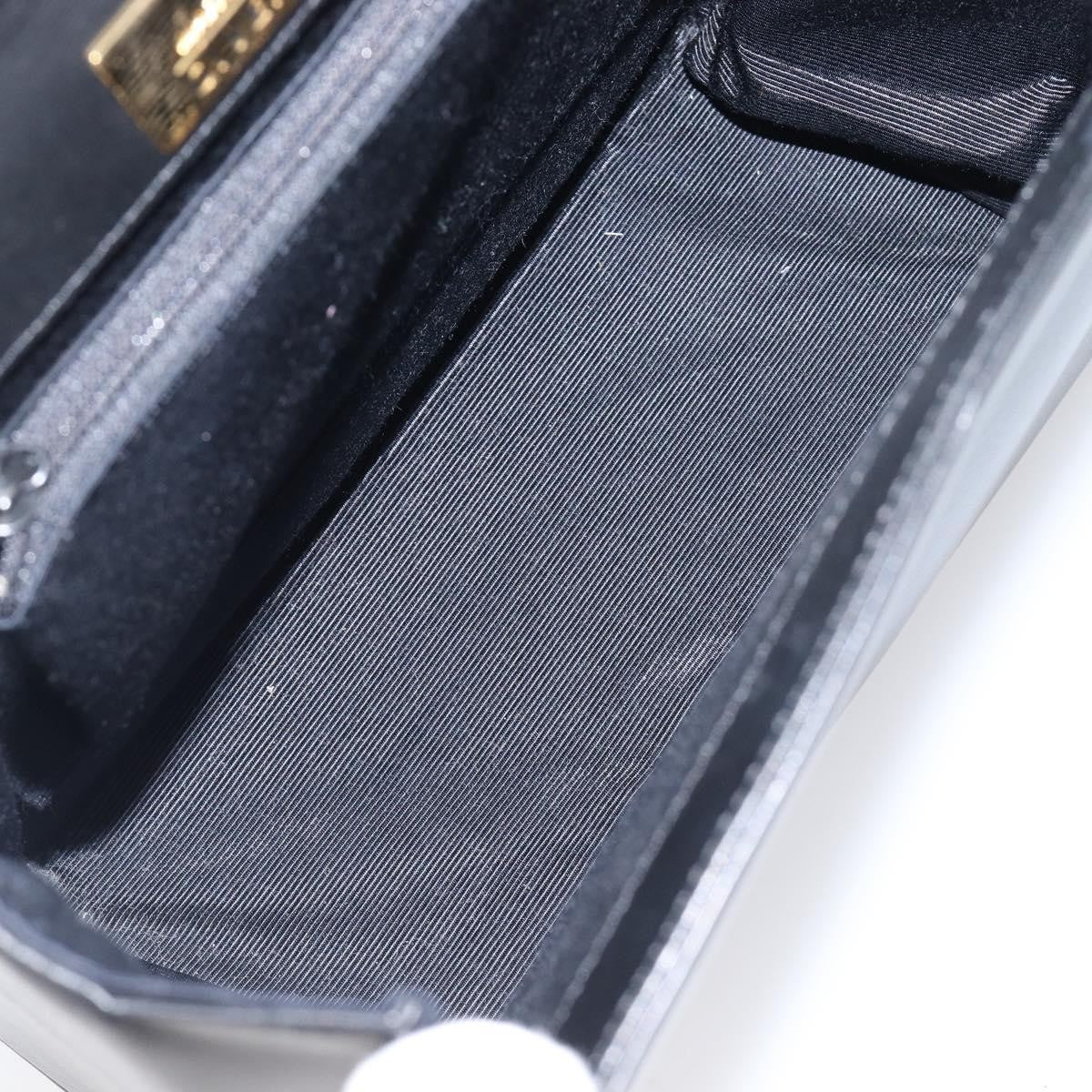 Valentino Garavani Top Handle Flap Leather Black Leather Handbag (Pre-Owned)