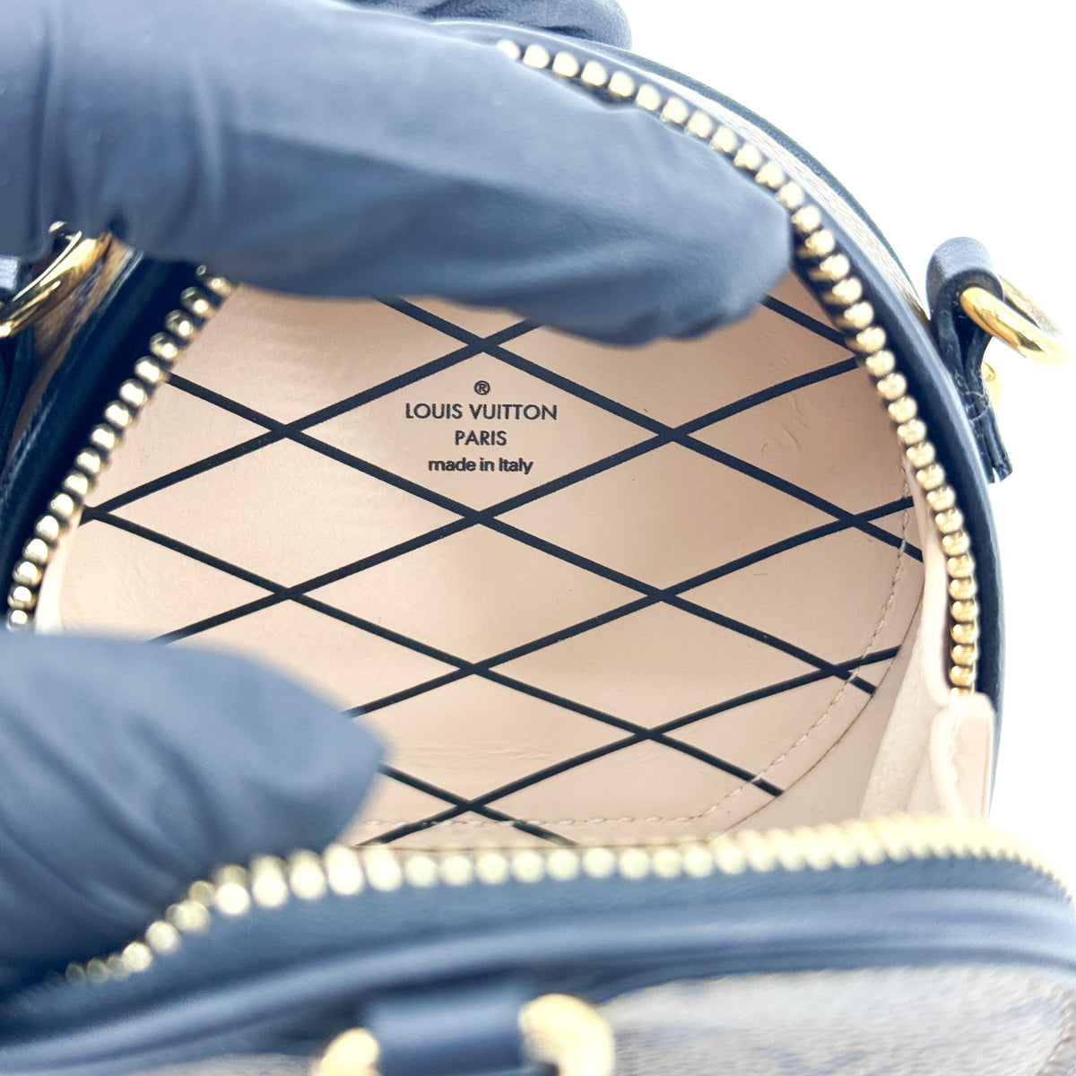Louis Vuitton Mini Boite Chapeau Reverse Monogram Canvas Brown Canvas Handbag (Pre-Owned)