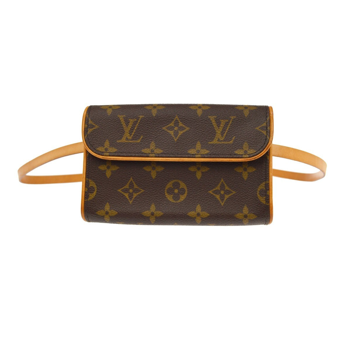 Louis Vuitton Florentine Waist Monogram Canvas Brown Canvas Handbag (Pre-Owned)