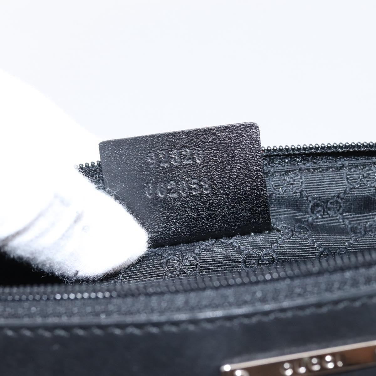 Gucci Web Sherry Line Accessory Pouch Denim & Leather Black Canvas Clutche & Pouche Bag (Pre-Owned)