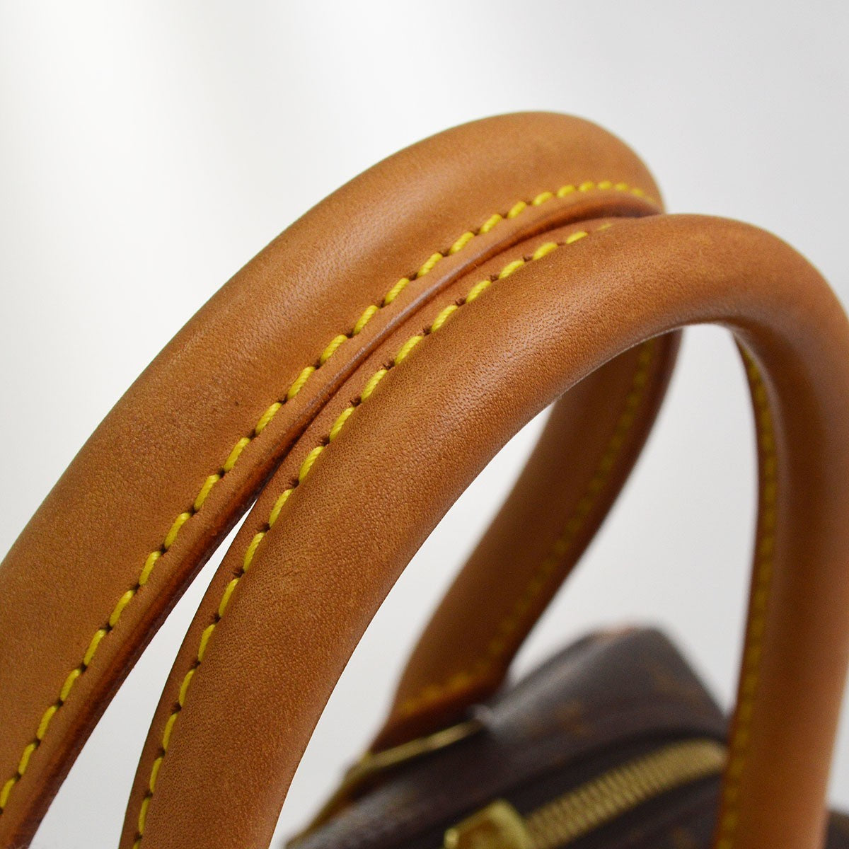 Louis Vuitton Bowling Vanity Printed Tuffetage With Leather Brown Canvas Handbag (Pre-Owned)