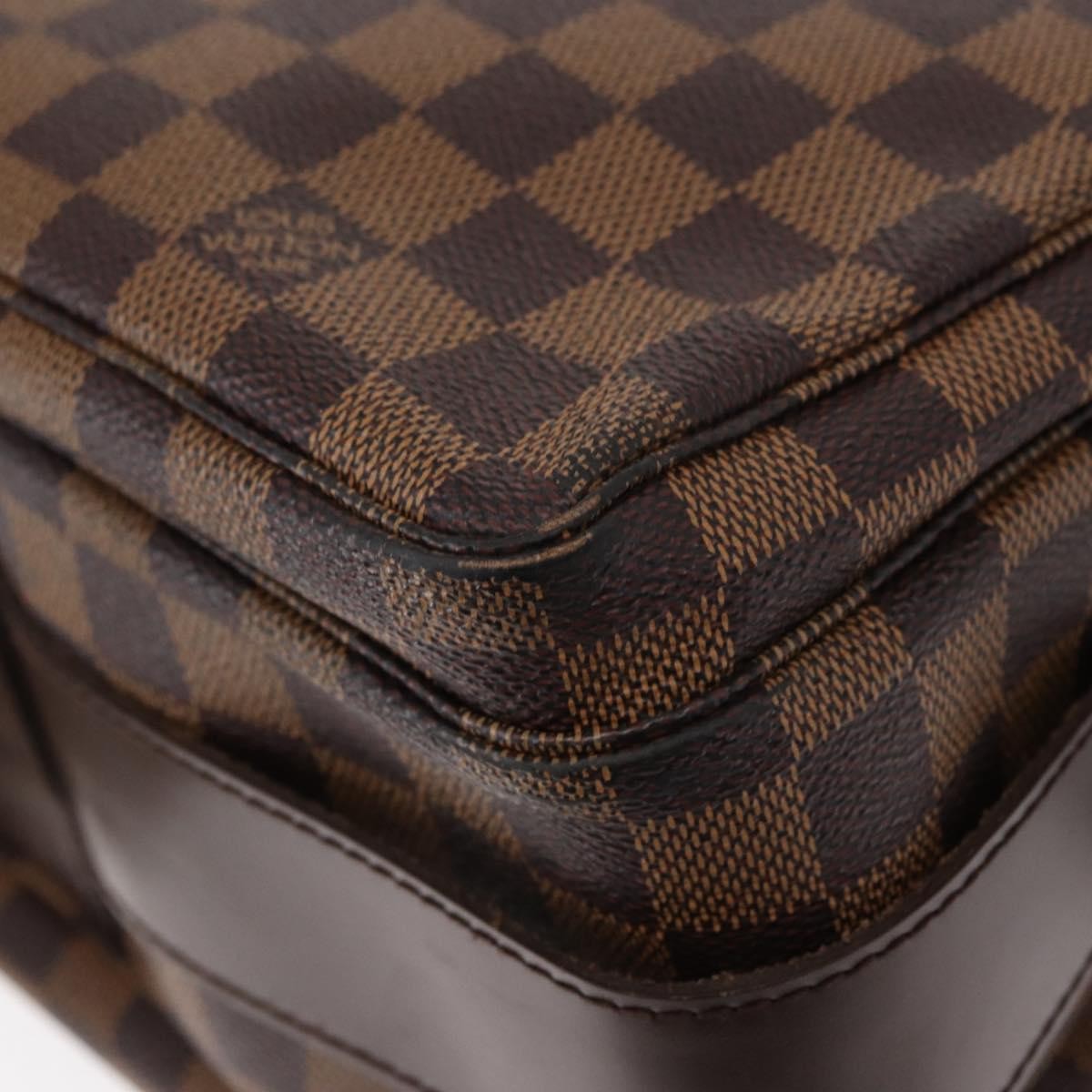Louis Vuitton Naviglio Damier Ebene Brown Canvas Shoulder Bag Bag (Pre-Owned)