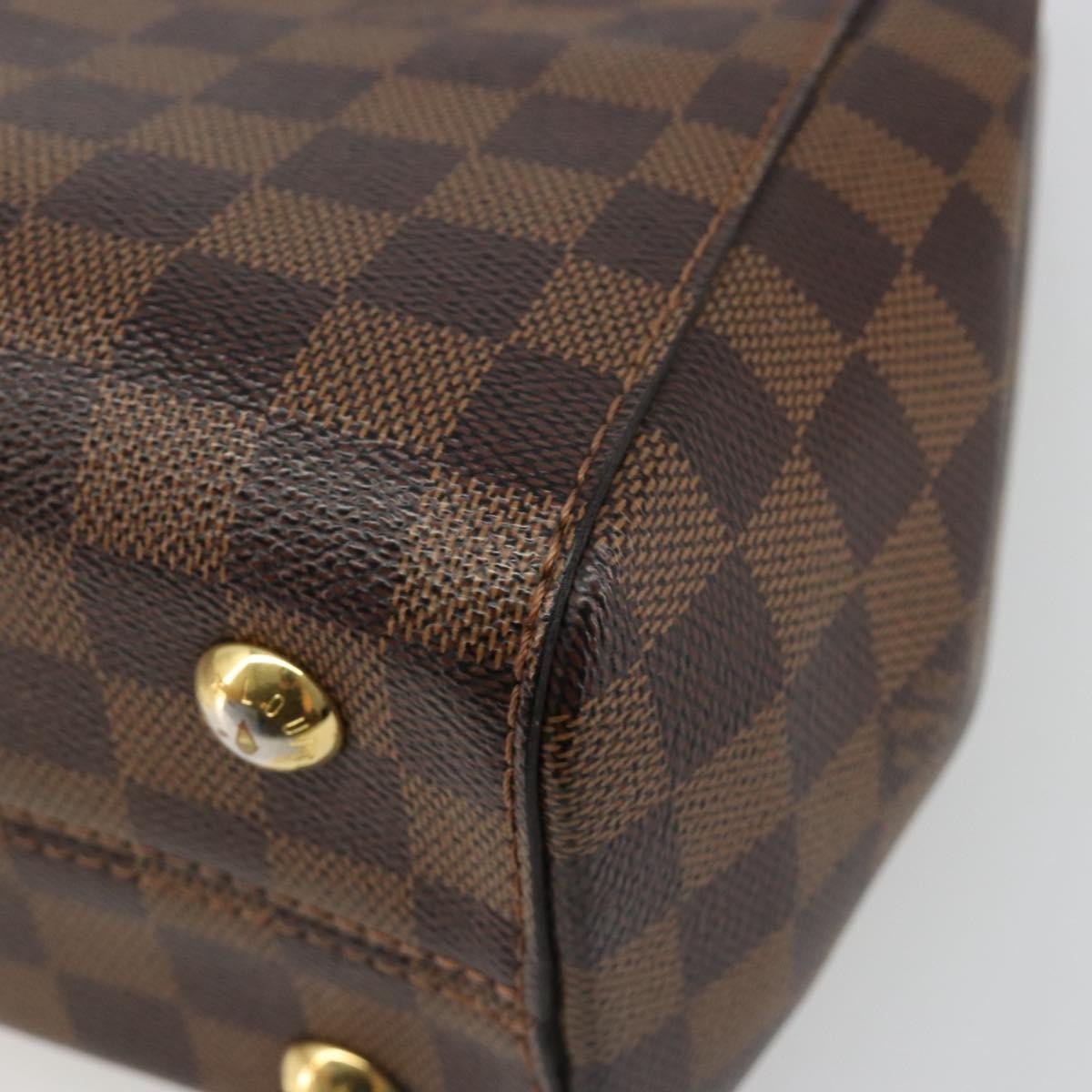Louis Vuitton Bond Street Damier With Leather Brown Canvas Handbag (Pre-Owned)