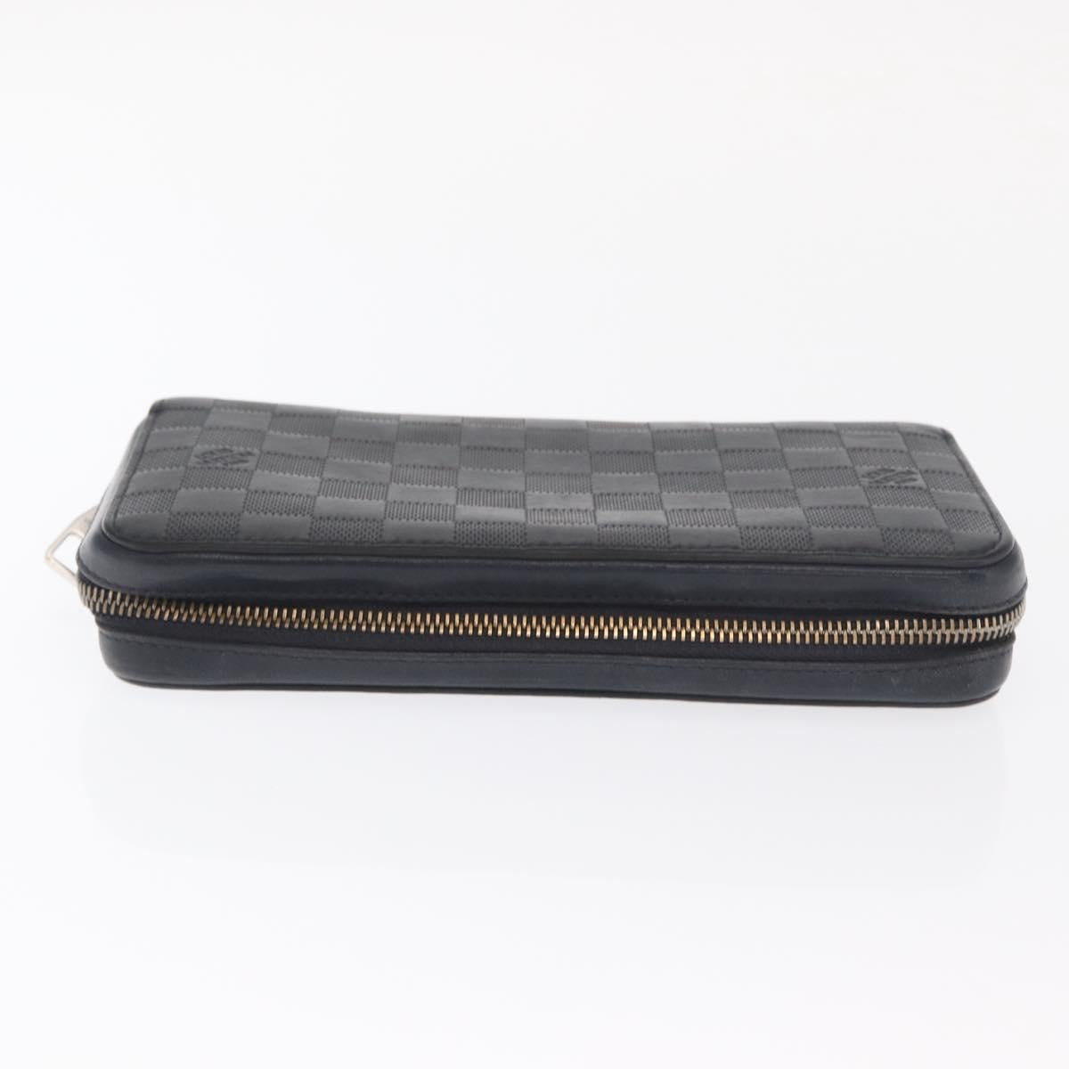 Louis Vuitton Zippy Xl Damier Leather Black Leather Wallets Accessory (Pre-Owned)