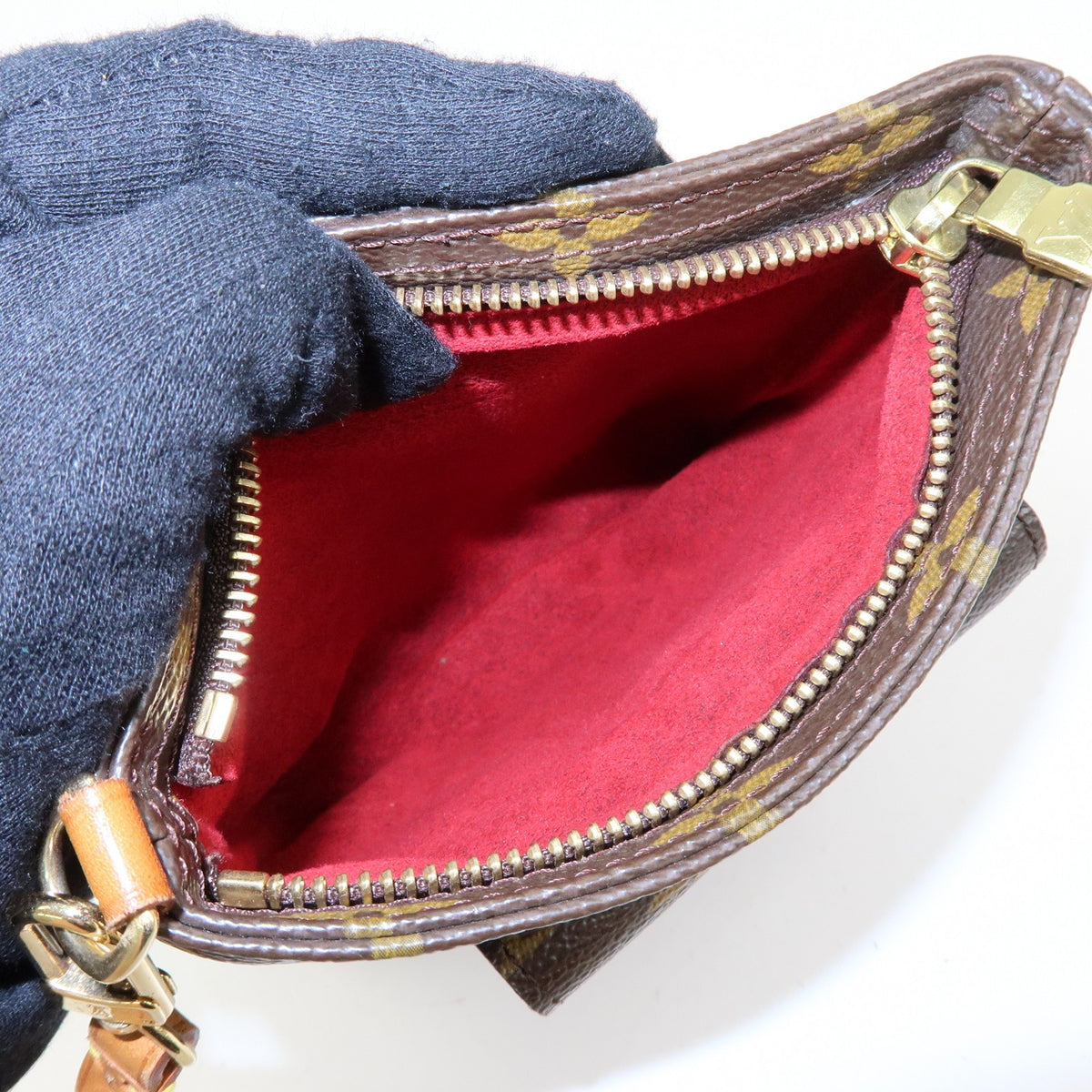 Louis Vuitton Partition Wristlet Clutch Monogram Canvas Brown Canvas Clutche & Pouche Bag (Pre-Owned)