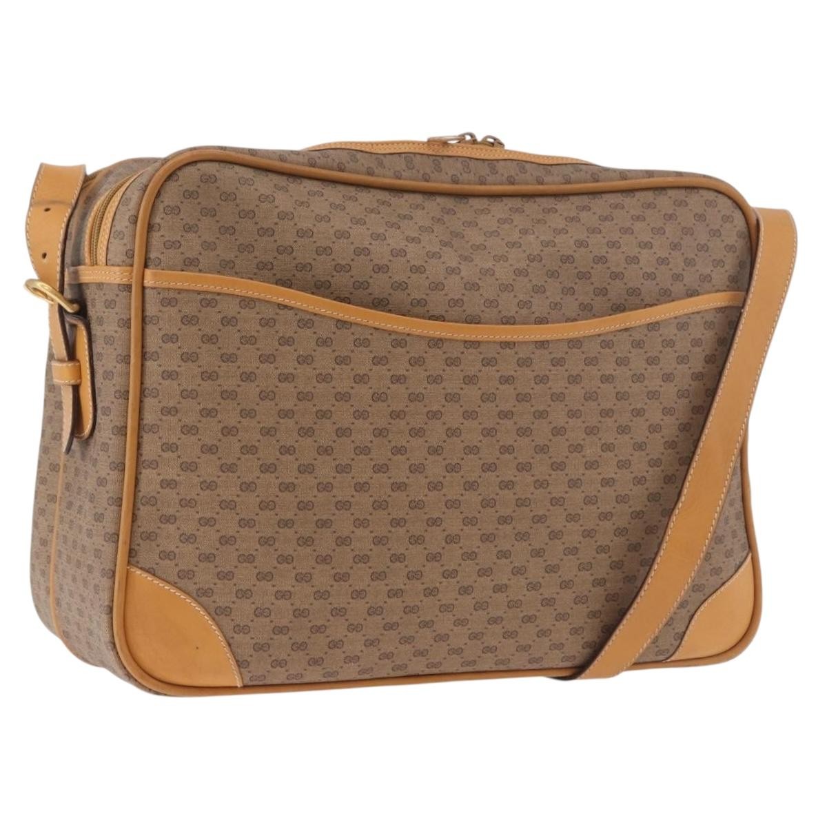 Gucci Micro Gg Canvas Canvas Beige Canvas Shoulder Bag Bag (Pre-Owned)