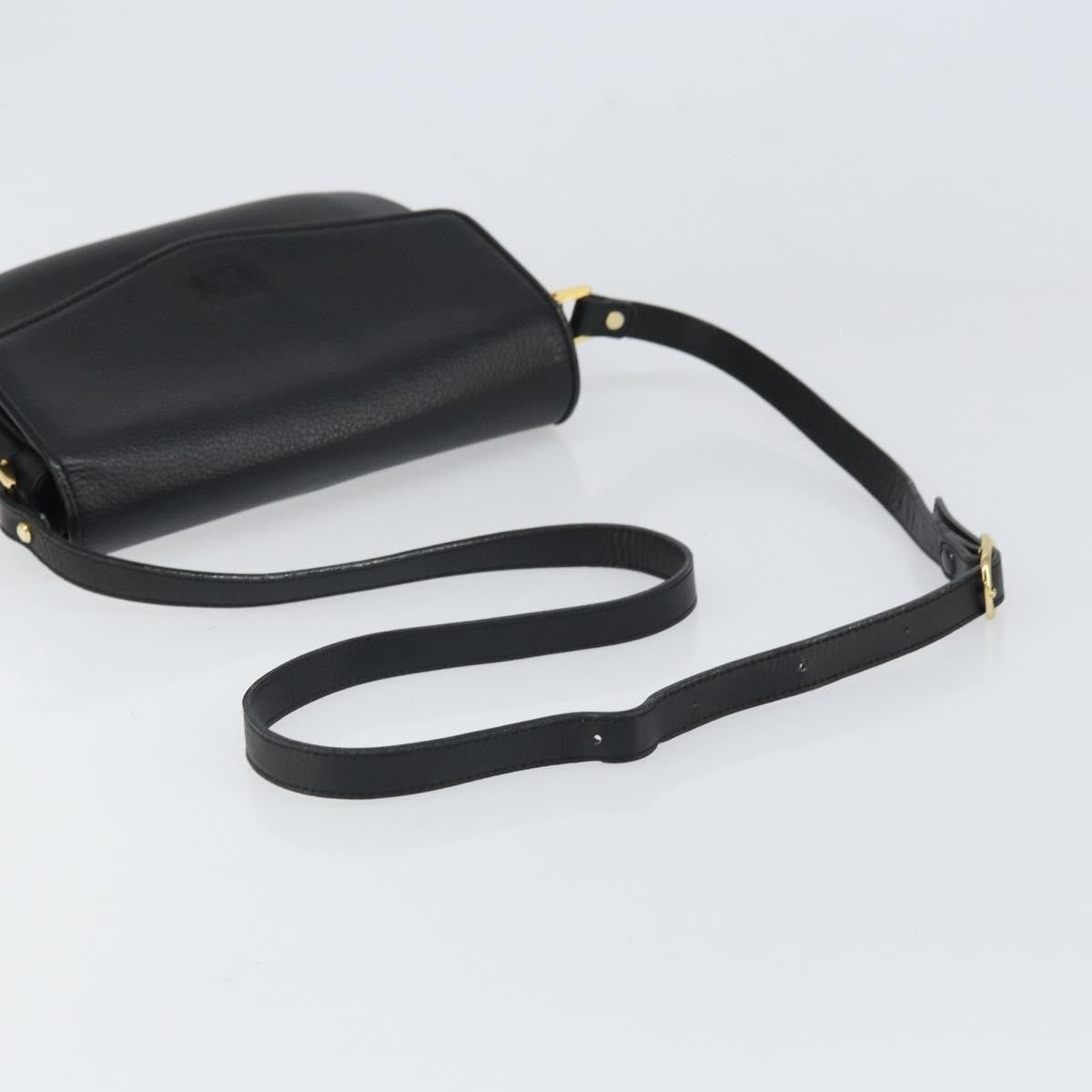Burberry Vintage Leather Black Leather Shoulder Bag Bag (Pre-Owned)