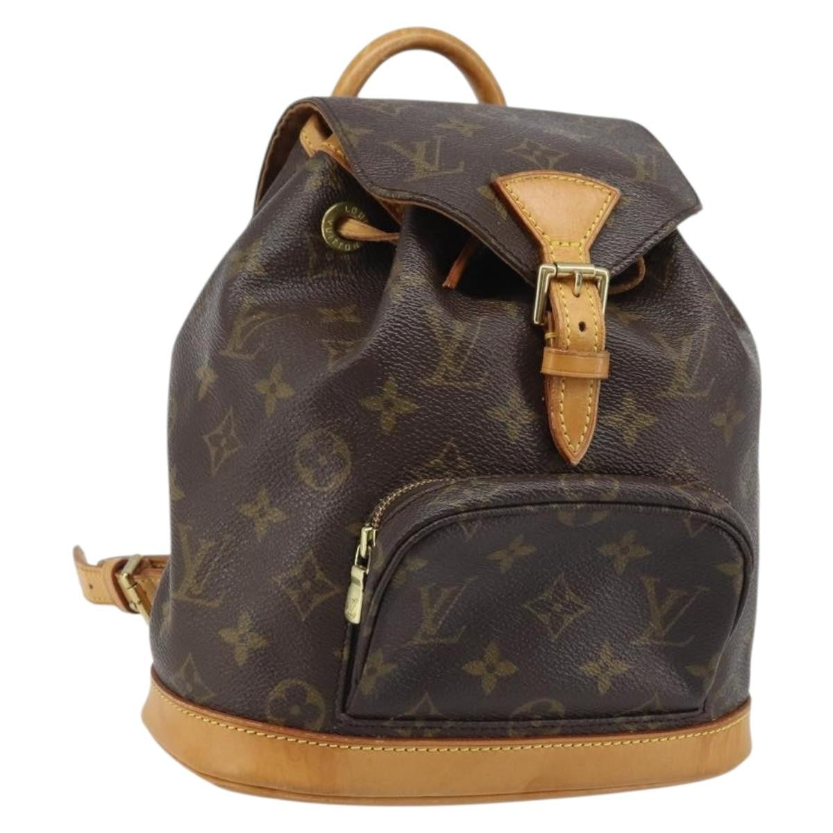 Louis Vuitton Vintage Montsouris Monogram Canvas Brown Canvas Backpack Bag (Pre-Owned)