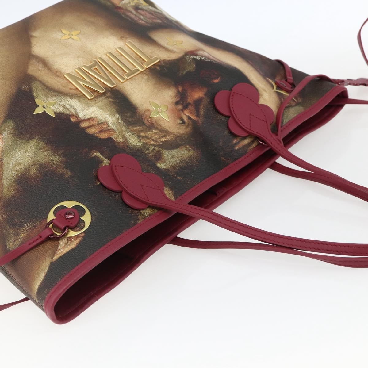 Louis Vuitton Neverfull Nm Limited Edition Jeff Koons Titian Print Canvas Multicolour Canvas Tote Bag Bag (Pre-Owned)