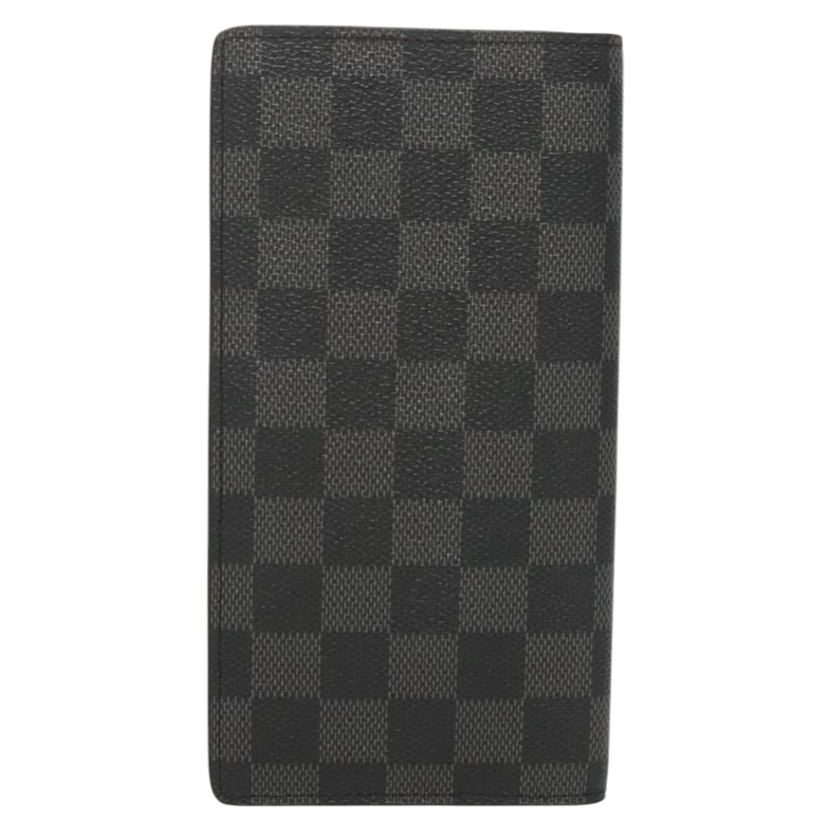 Louis Vuitton Brazza Long Bifold Damier Gray Canvas Wallets Accessory (Pre-Owned)