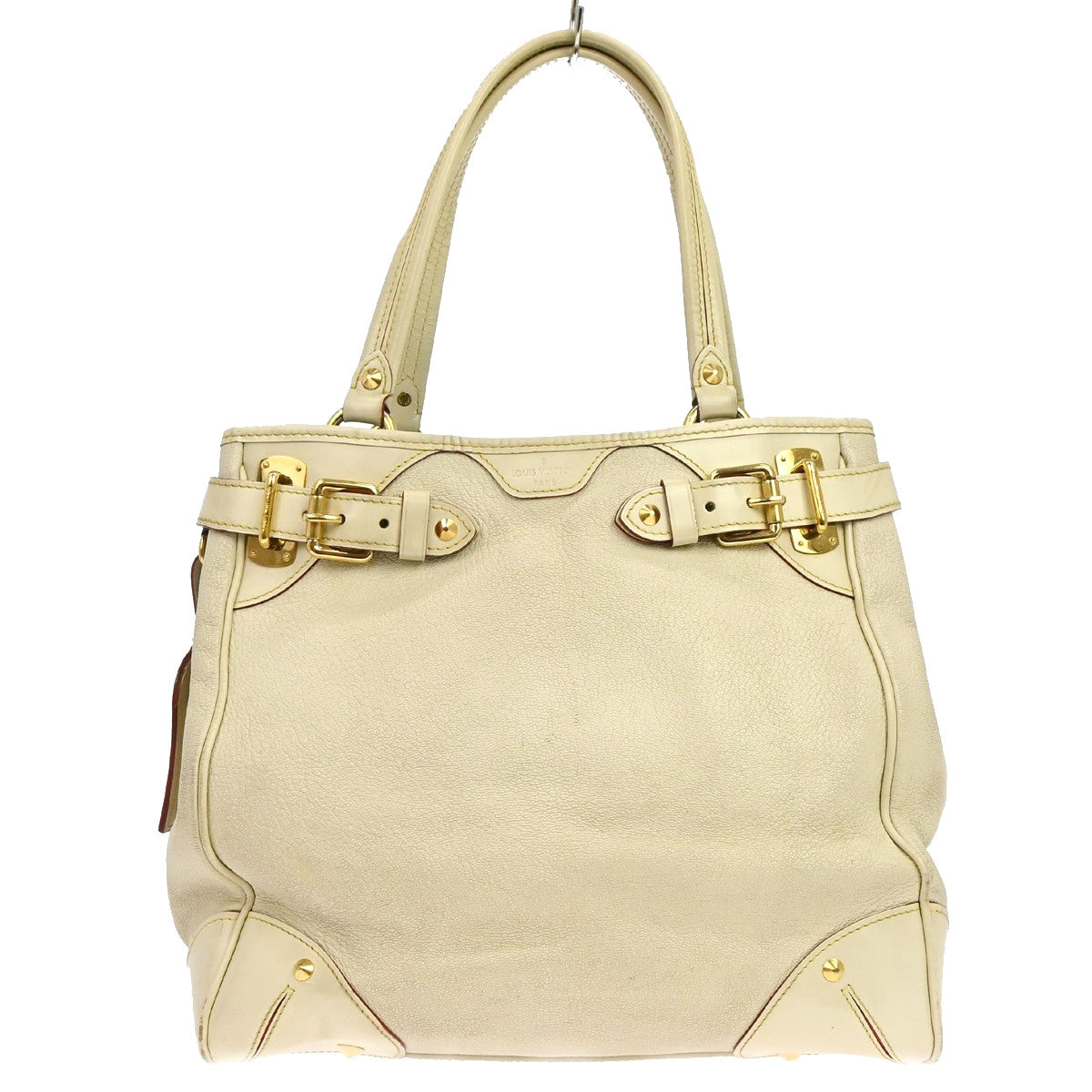 Louis Vuitton Suhali Le Majestueux Leather White Leather Handbag (Pre-Owned)