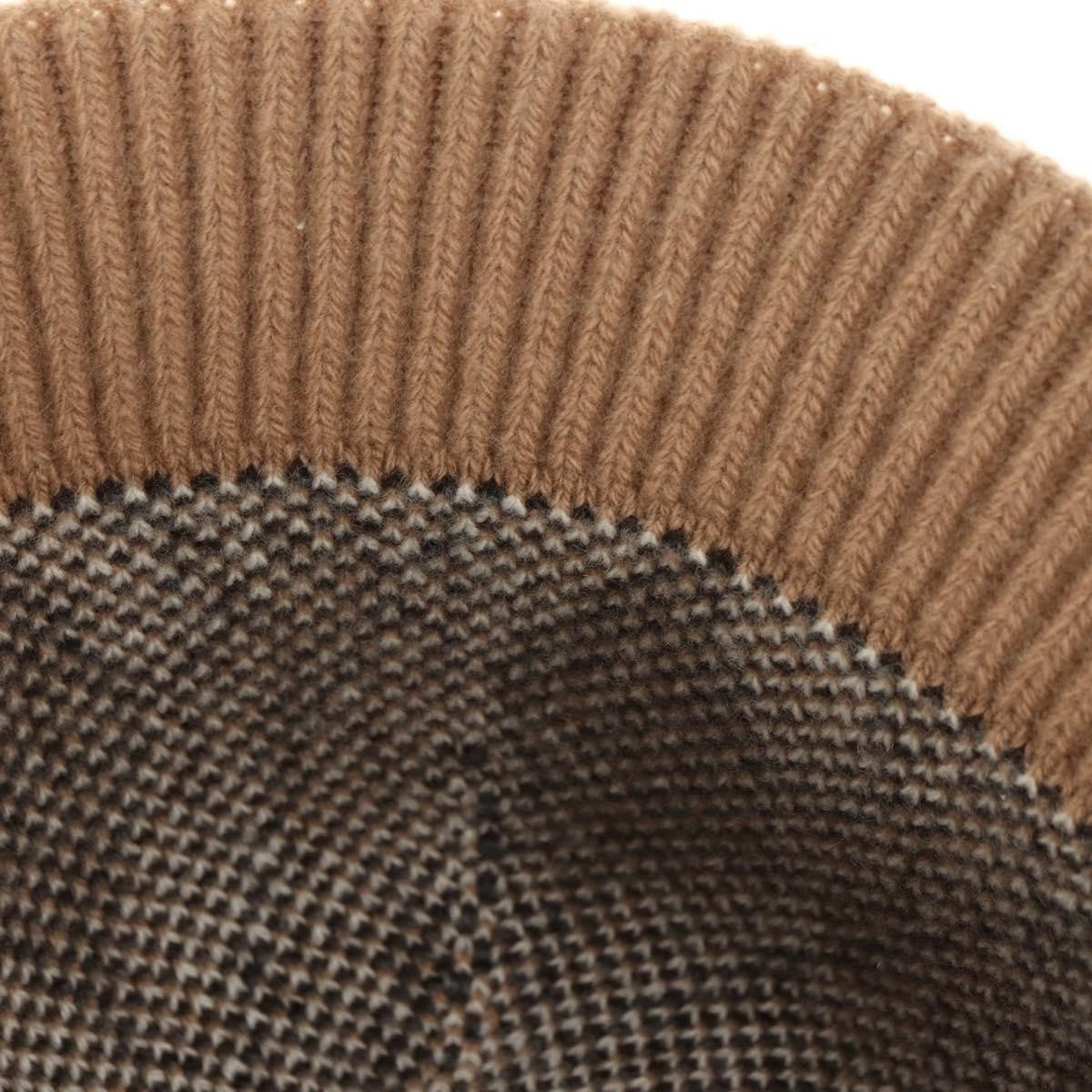 Prada Triangle Logo Bucket Hat Wool & Cashmere Beige Wool Head Accessory Accessory (Pre-Owned)
