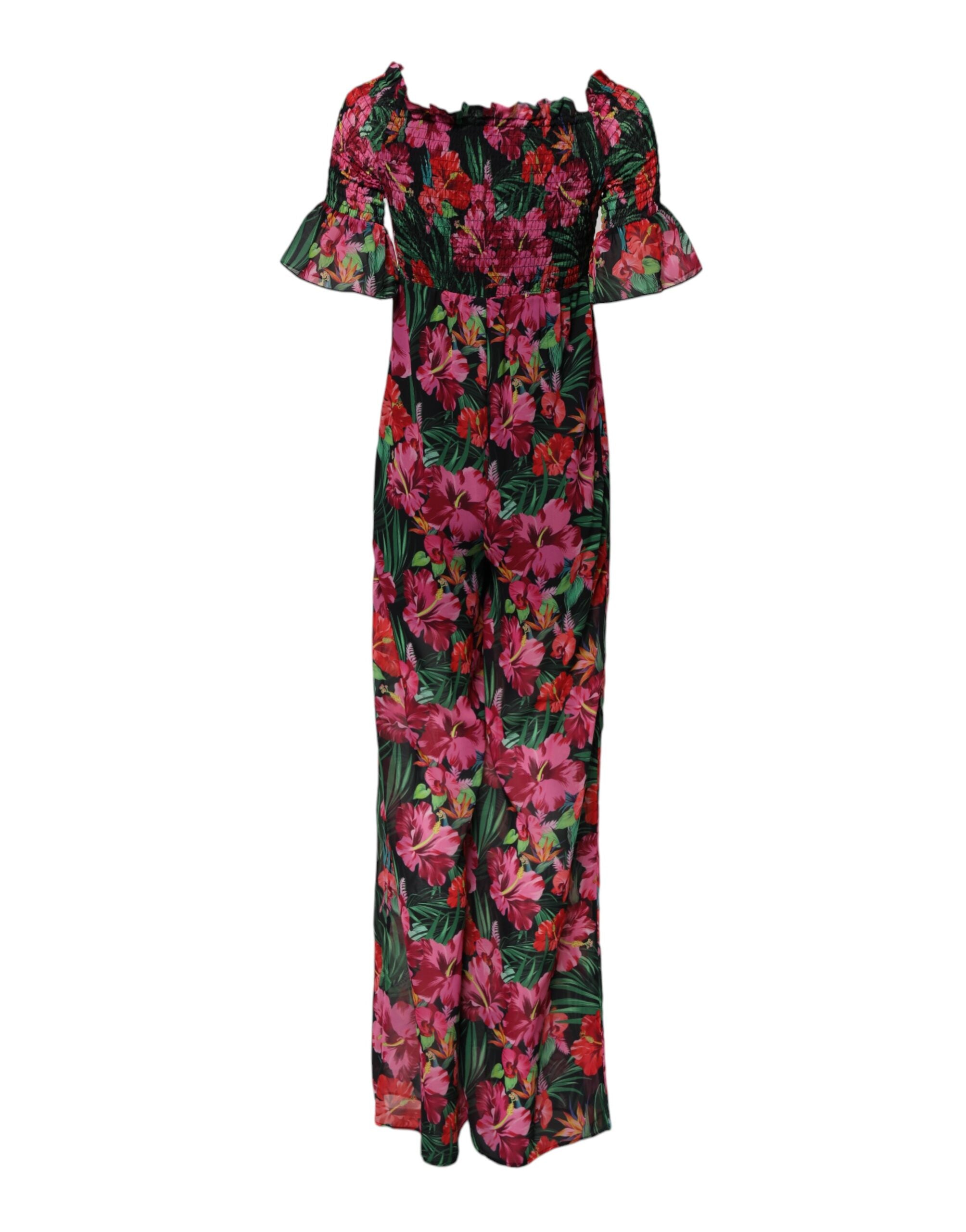 Patrizia Pepe Multicolor Floral Print Overall Jumpsuit Women's Dress (Pre-Owned)