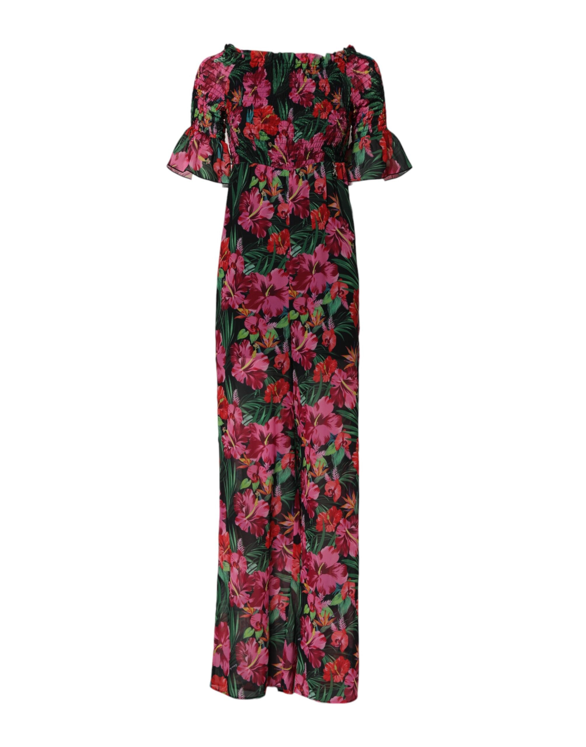Patrizia Pepe Multicolor Floral Print Overall Jumpsuit Women's Dress (Pre-Owned)