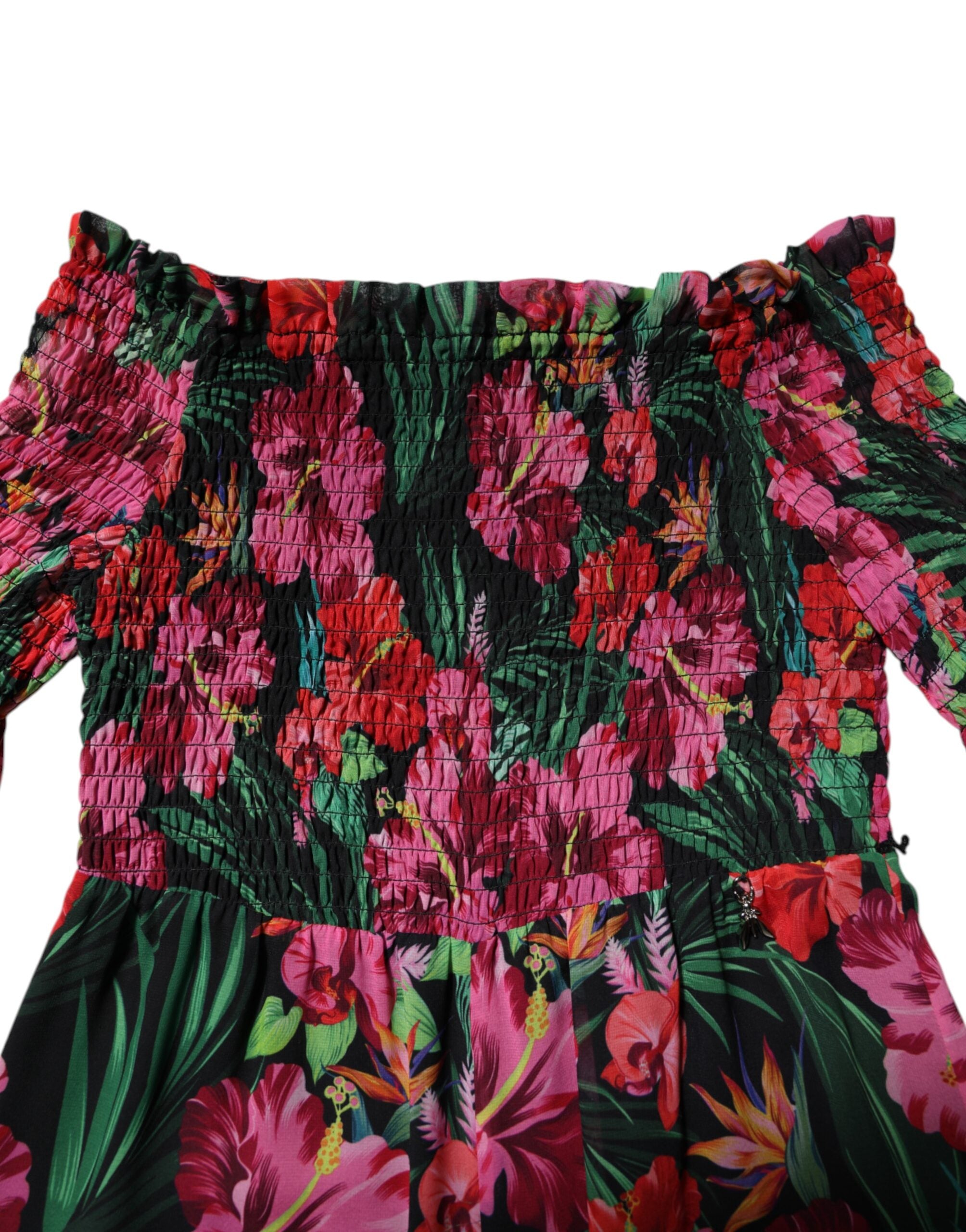 Patrizia Pepe Multicolor Floral Print Overall Jumpsuit Women's Dress (Pre-Owned)