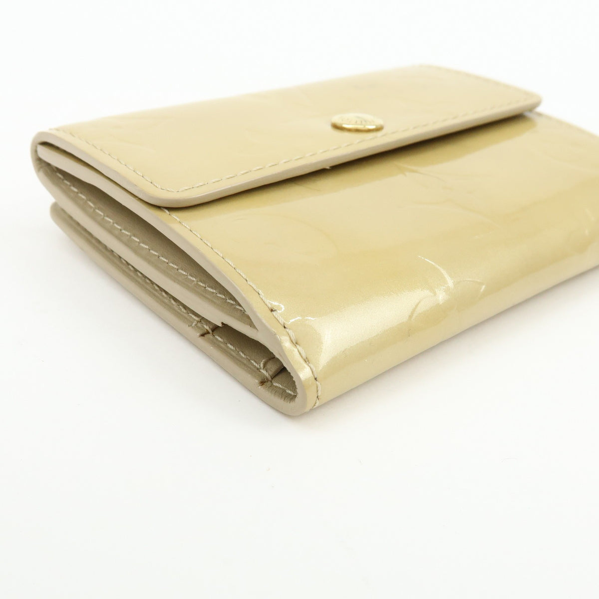 Louis Vuitton Ludlow Vernis Beige Patent_Leather Wallets Accessory (Pre-Owned)