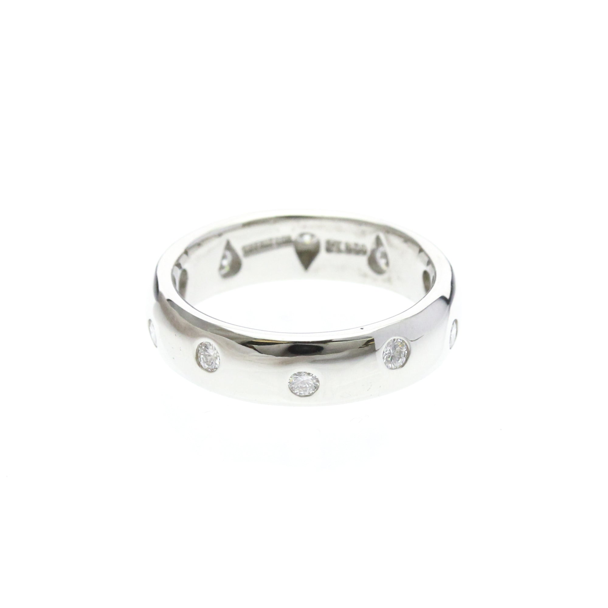 Tiffany & Co. Dots 950 Platinum Silver Platinum Ring Jewelry (Pre-Owned)
