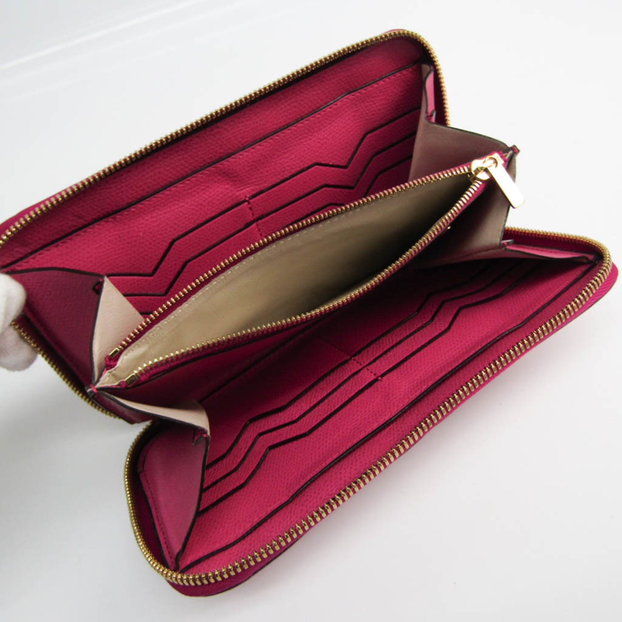 Valextra Pink Pony-Style Calfskin Wallet (Pre-Owned)