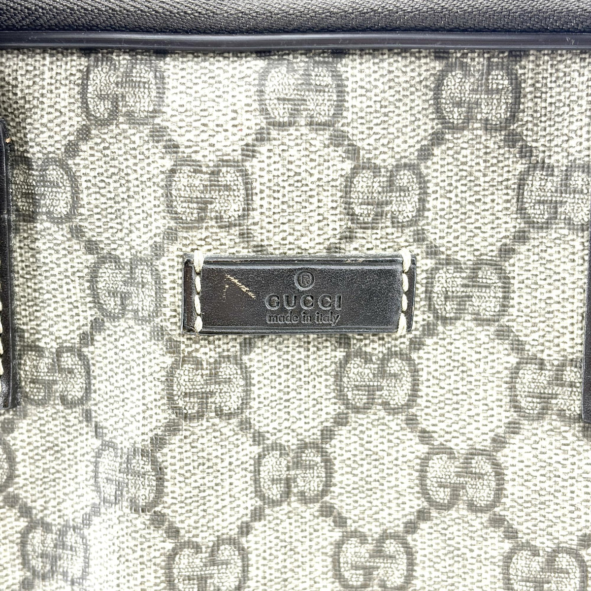 Gucci Laptop Gg Coated Canvas Brown Canvas Briefcase Bag (Pre-Owned)