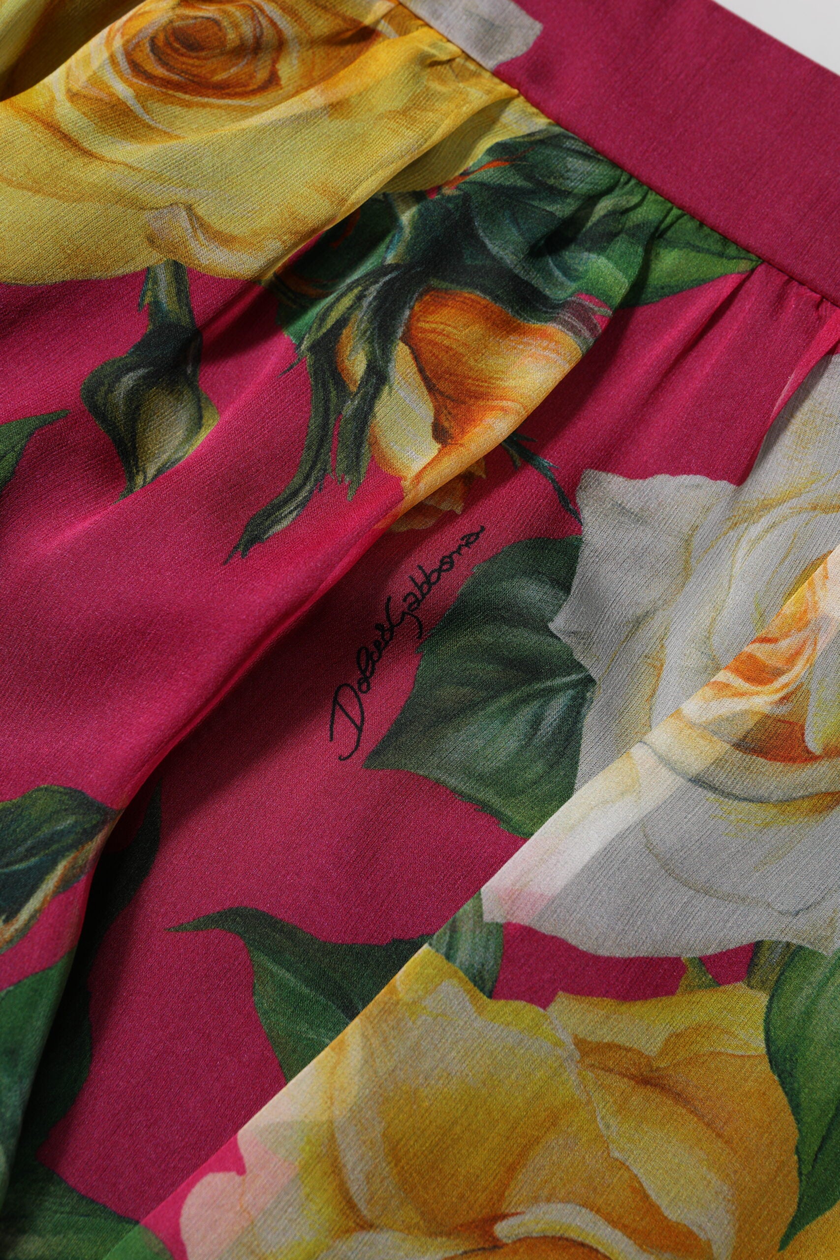 Dolce & Gabbana Red Floral High Waist Women Hot Pants Women's Shorts