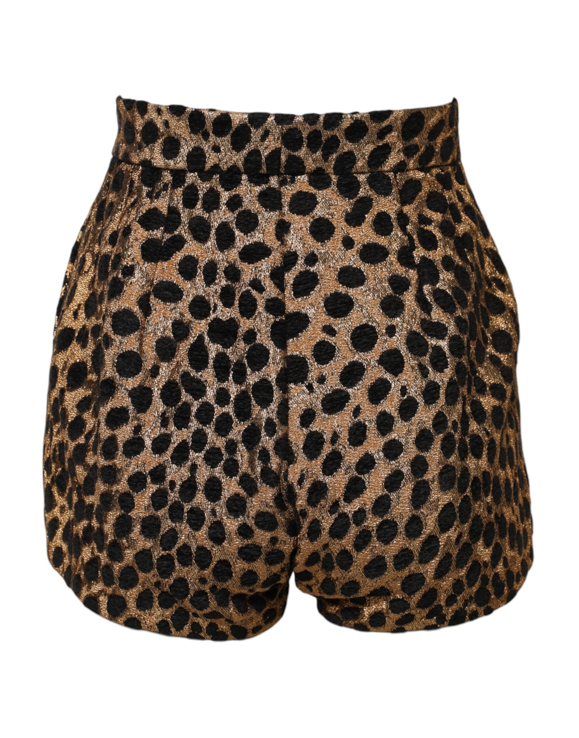Dolce & Gabbana Brown Leopard High Waisted Hot Pants Women's Shorts