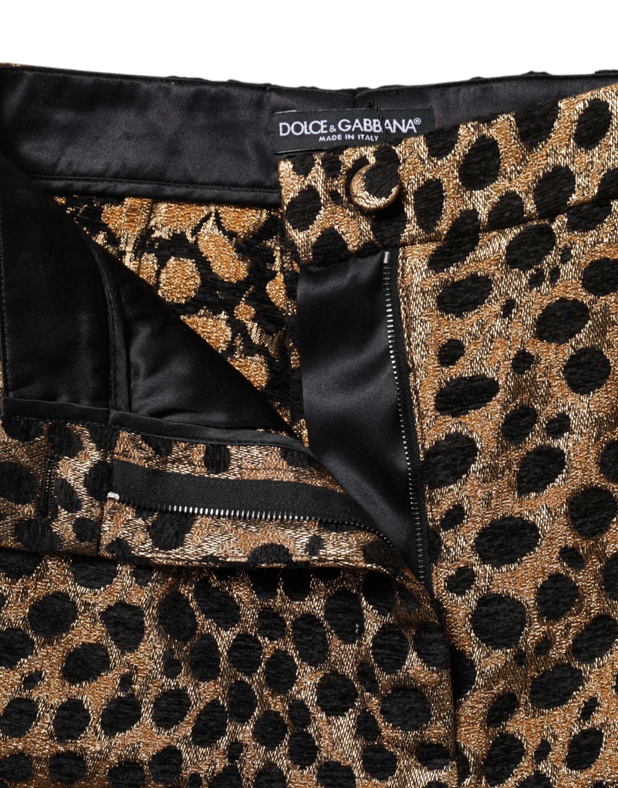 Dolce & Gabbana Brown Leopard High Waisted Hot Pants Women's Shorts