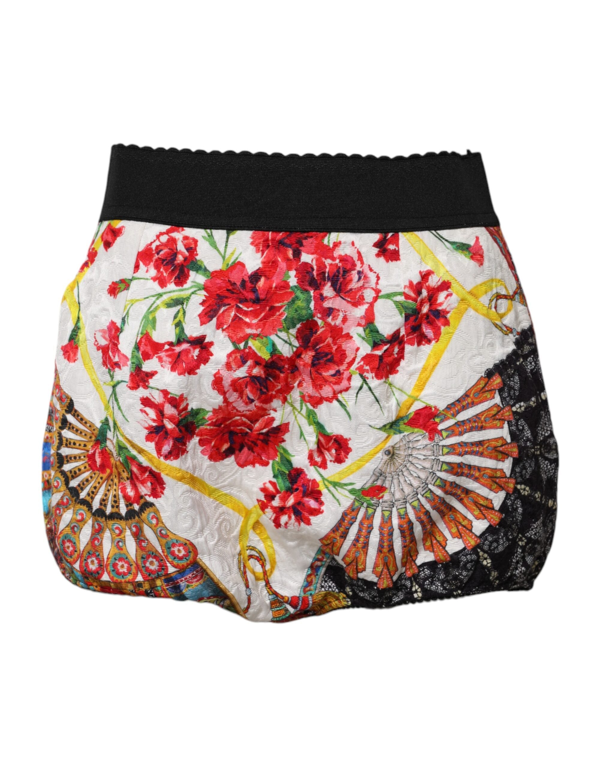 Dolce & Gabbana Multicolor Floral High Waist Hot Pants Women's Shorts