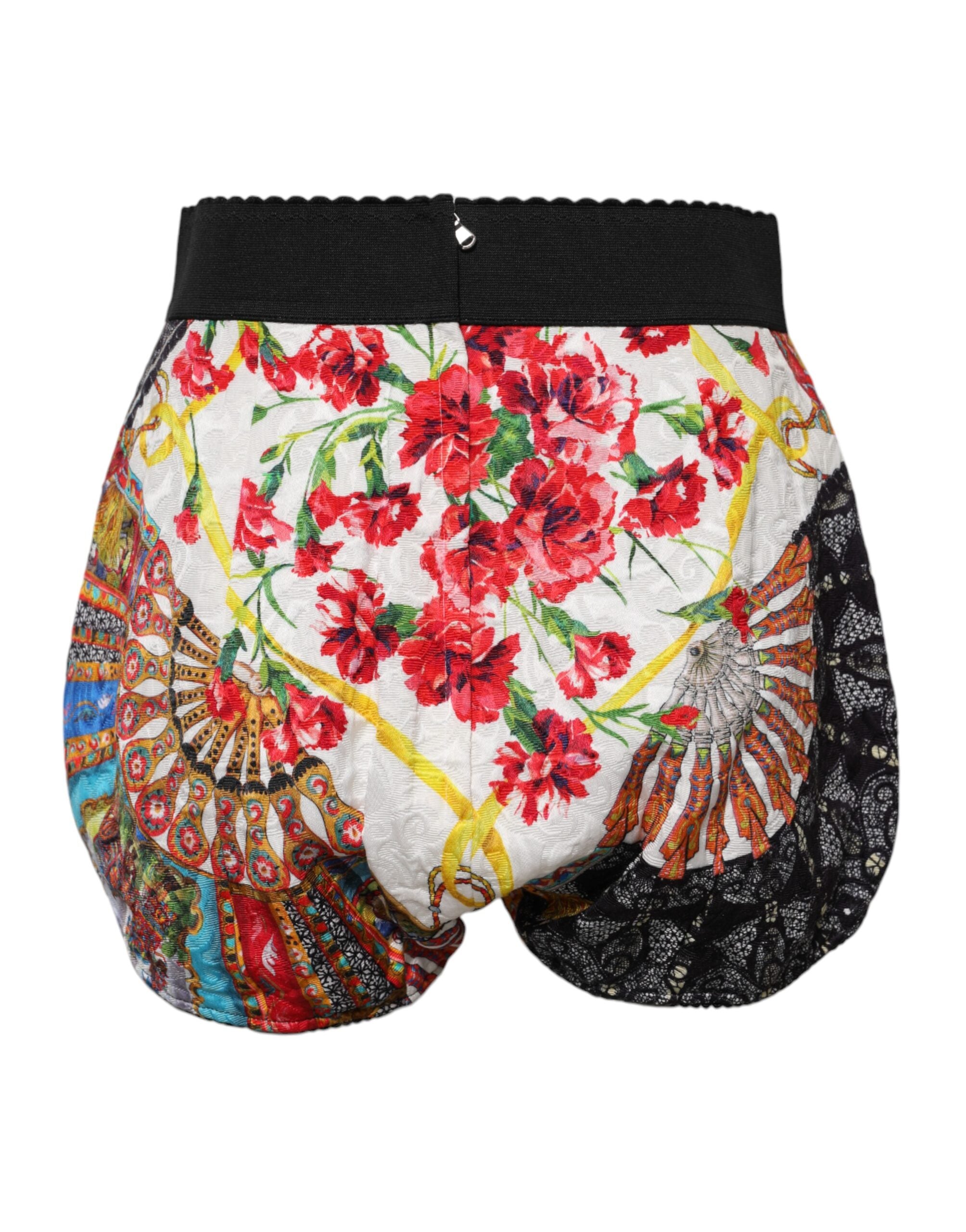 Dolce & Gabbana Multicolor Floral High Waist Hot Pants Women's Shorts