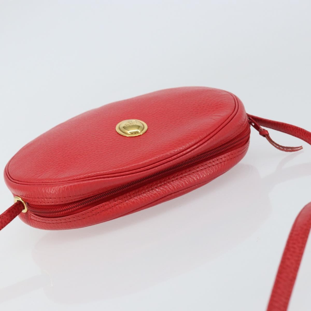 Christian Dior Vintage Leather Red Leather Shoulder Bag Bag (Pre-Owned)