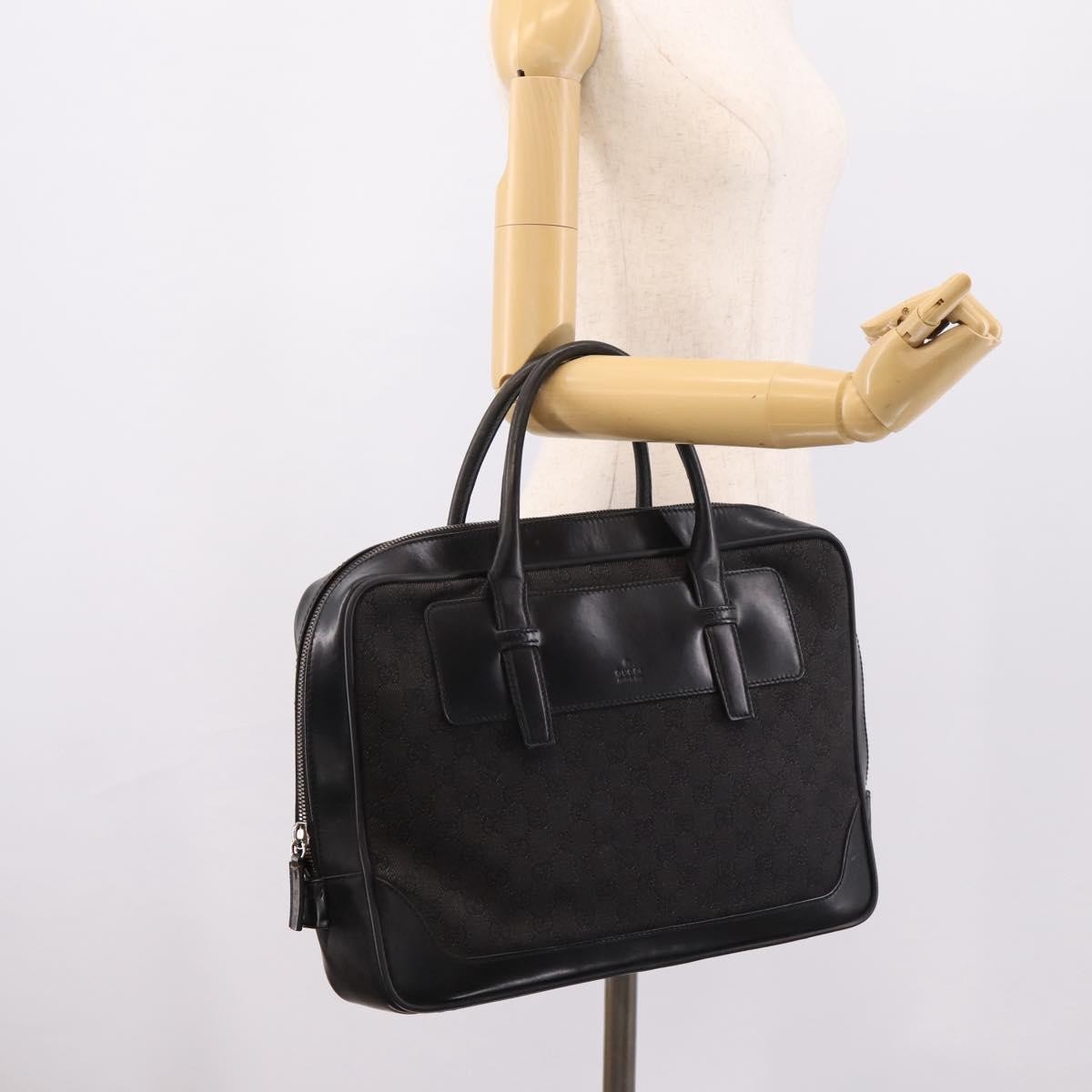 Gucci Gg Supreme Gg Canvas Black Canvas Handbag (Pre-Owned)