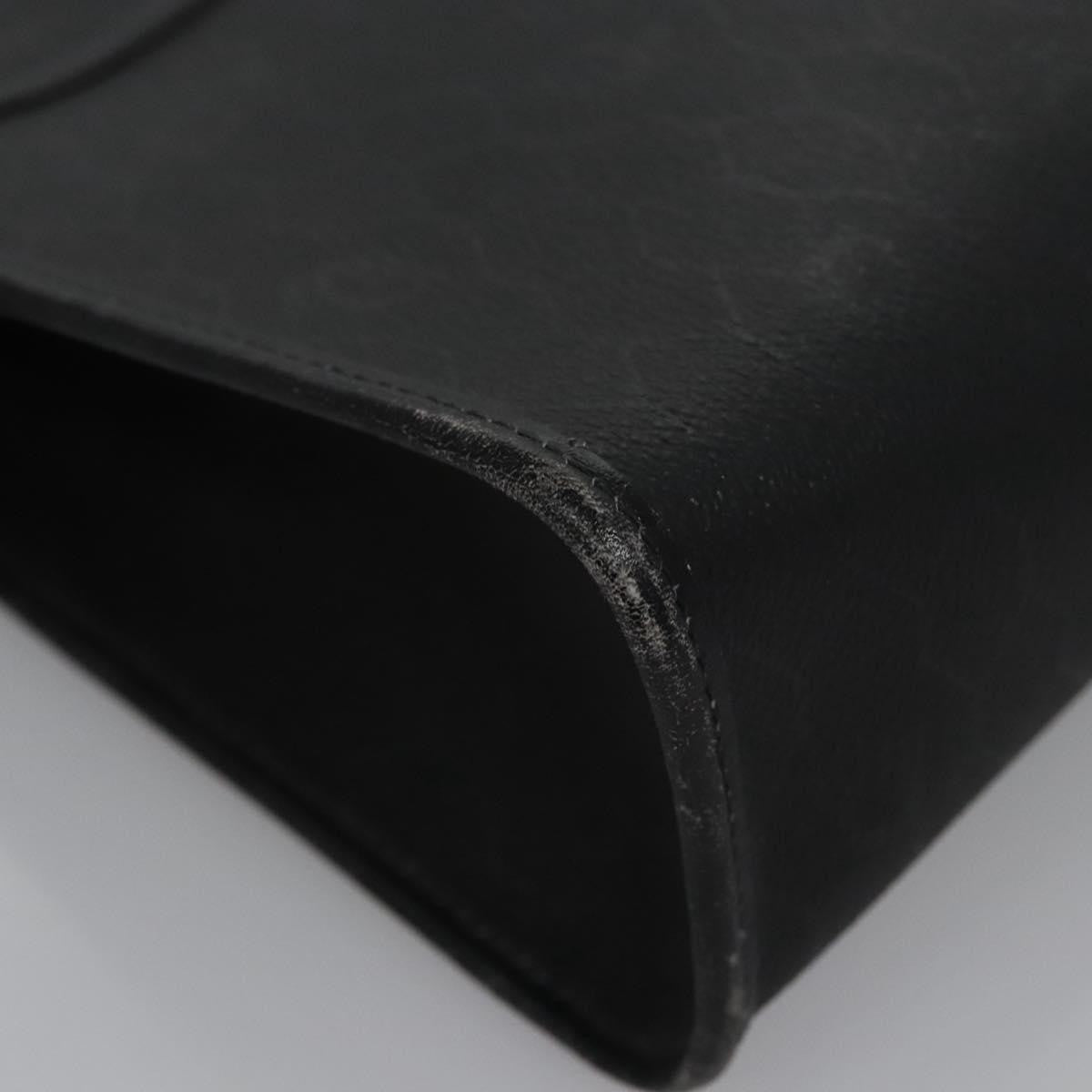 Christian Dior Vintage Honeycomb Zip Coated Canvas Black Canvas Clutche & Pouche Bag (Pre-Owned)