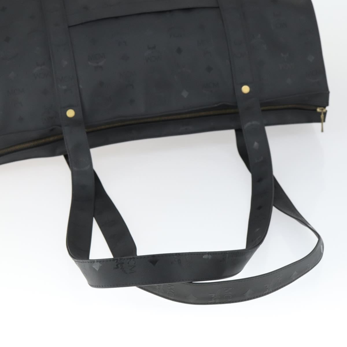 MCM Vintage Visetos Canvas Black Canvas Tote Bag Bag (Pre-Owned)
