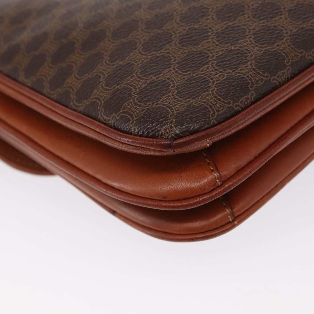 Celine Vintage Canvas Brown Canvas Shoulder Bag Bag (Pre-Owned)