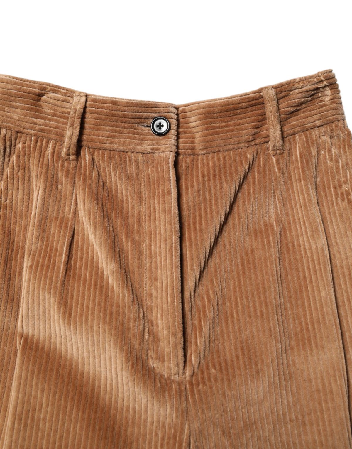 Dolce & Gabbana Brown Cotton Corduroy Tapered Women's Pants