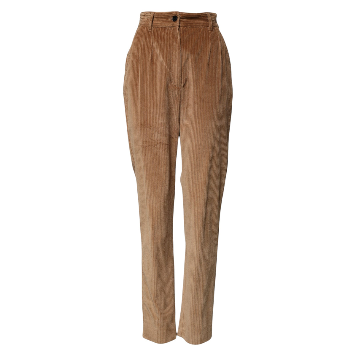 Dolce & Gabbana Brown Cotton Corduroy Tapered Women's Pants