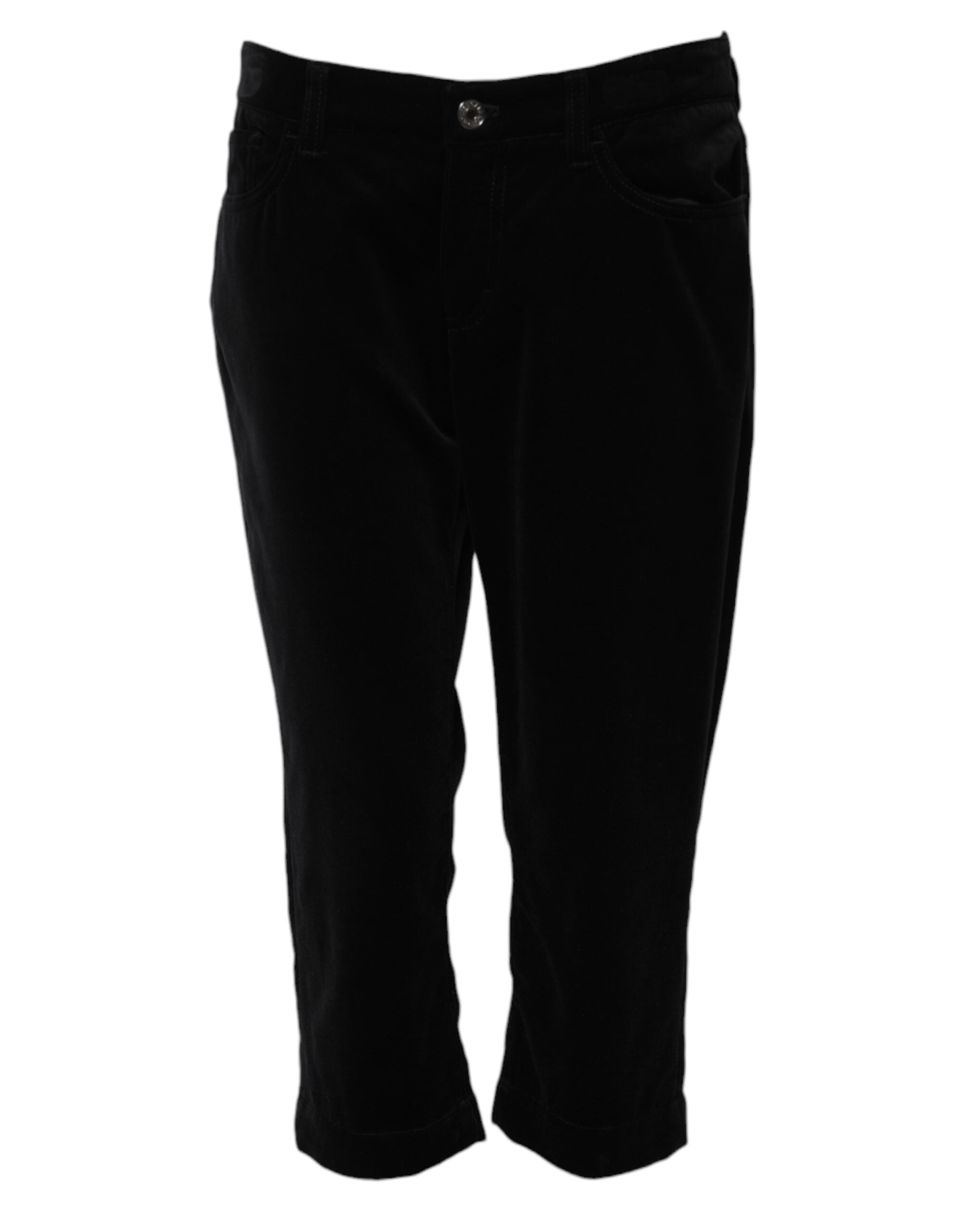 Dolce & Gabbana Black Cotton Skinny Capri Cropped Denim Women's Jeans