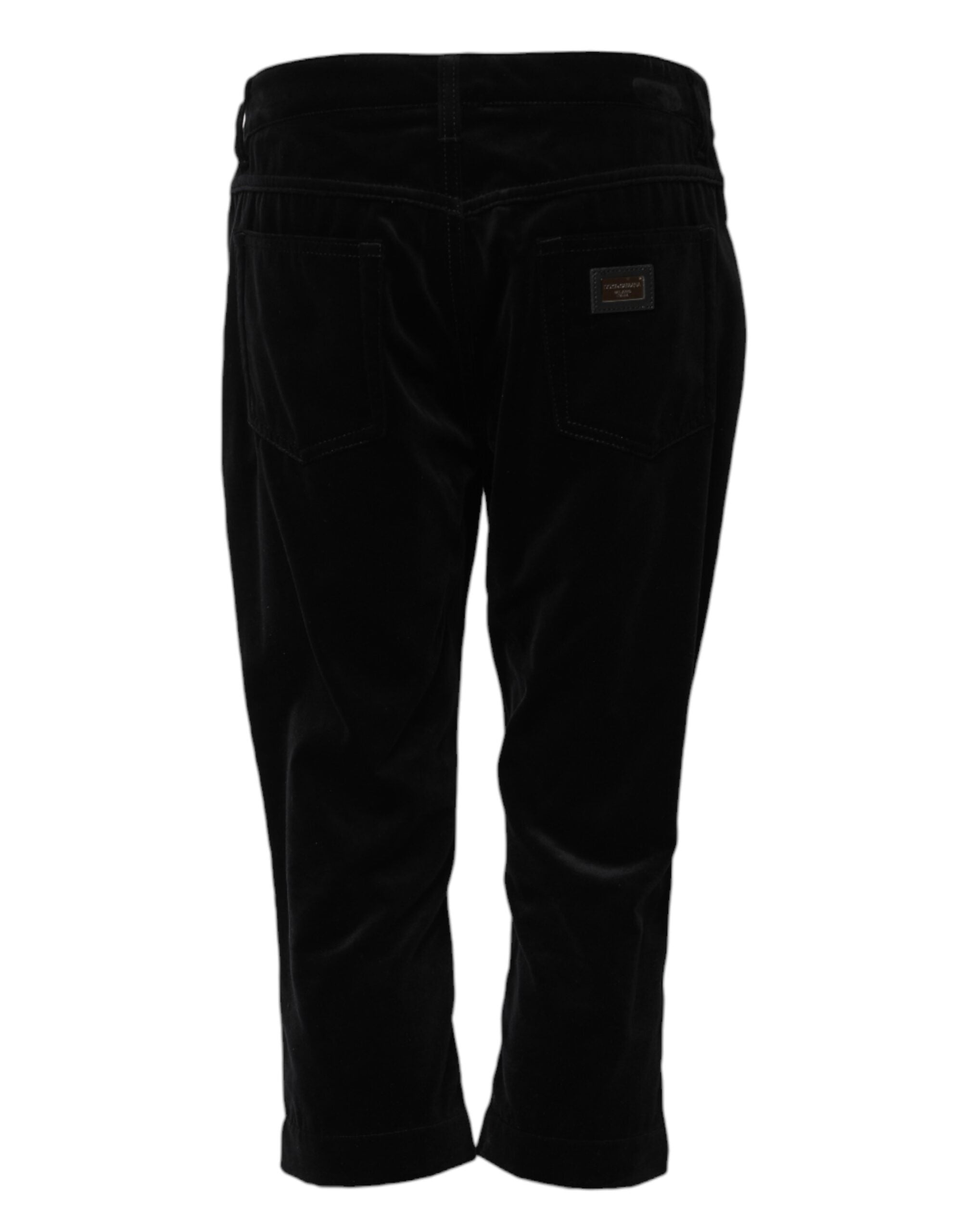 Dolce & Gabbana Black Cotton Skinny Capri Cropped Denim Women's Jeans