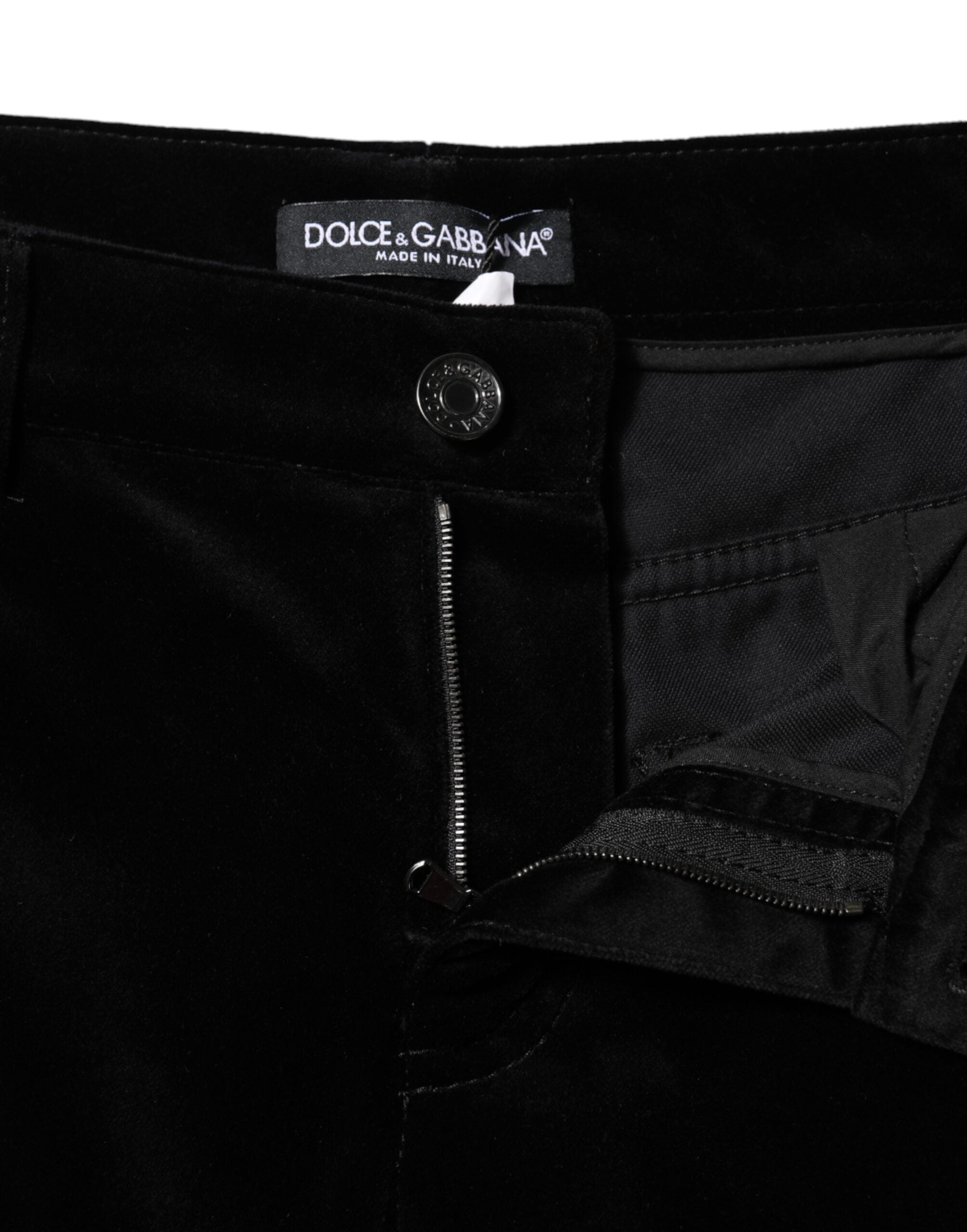 Dolce & Gabbana Black Cotton Skinny Capri Cropped Denim Women's Jeans
